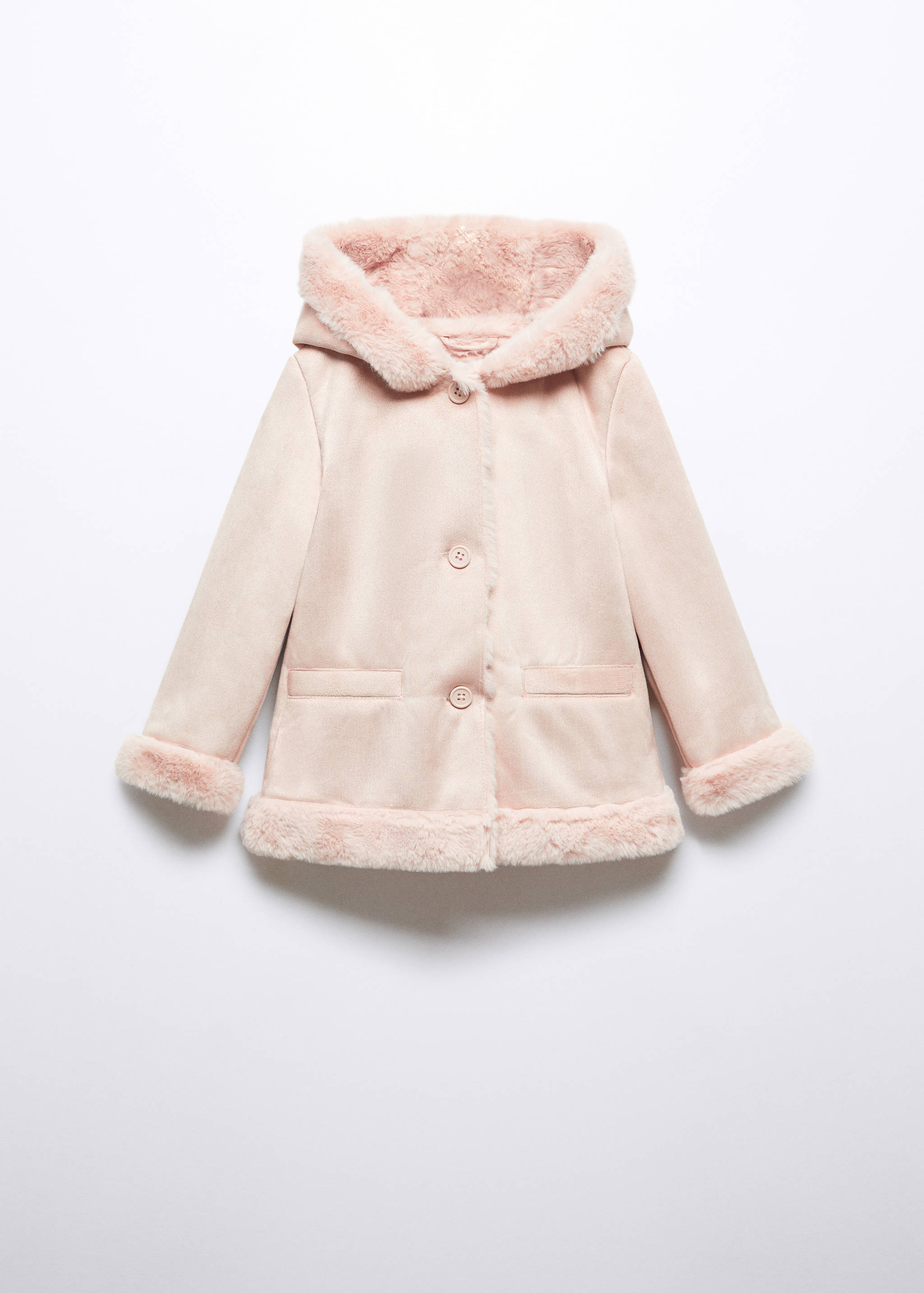 Coat with shearling-effect lining - Article without model