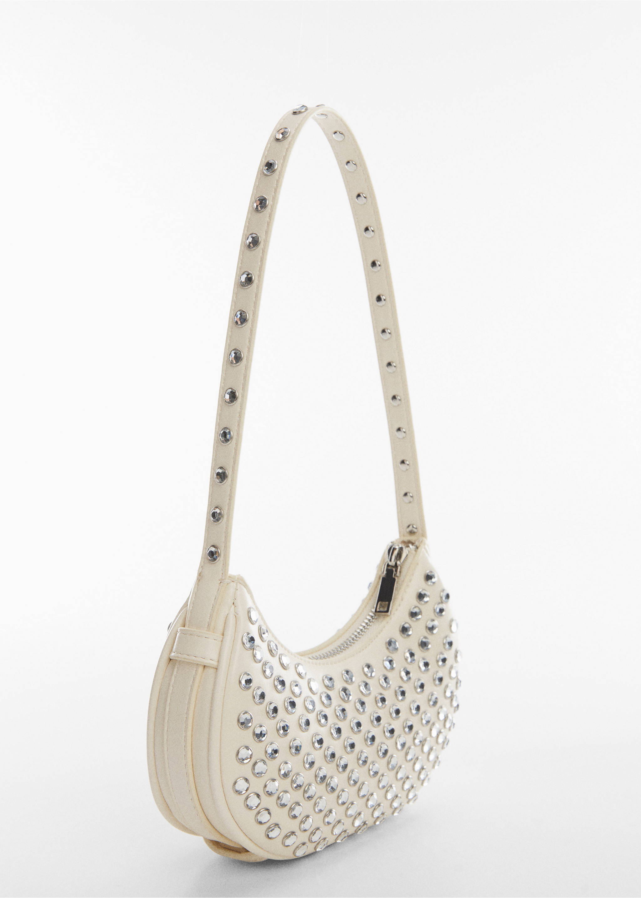 Studded shoulder bag - Medium plane, White. Ref: 57014778-00.