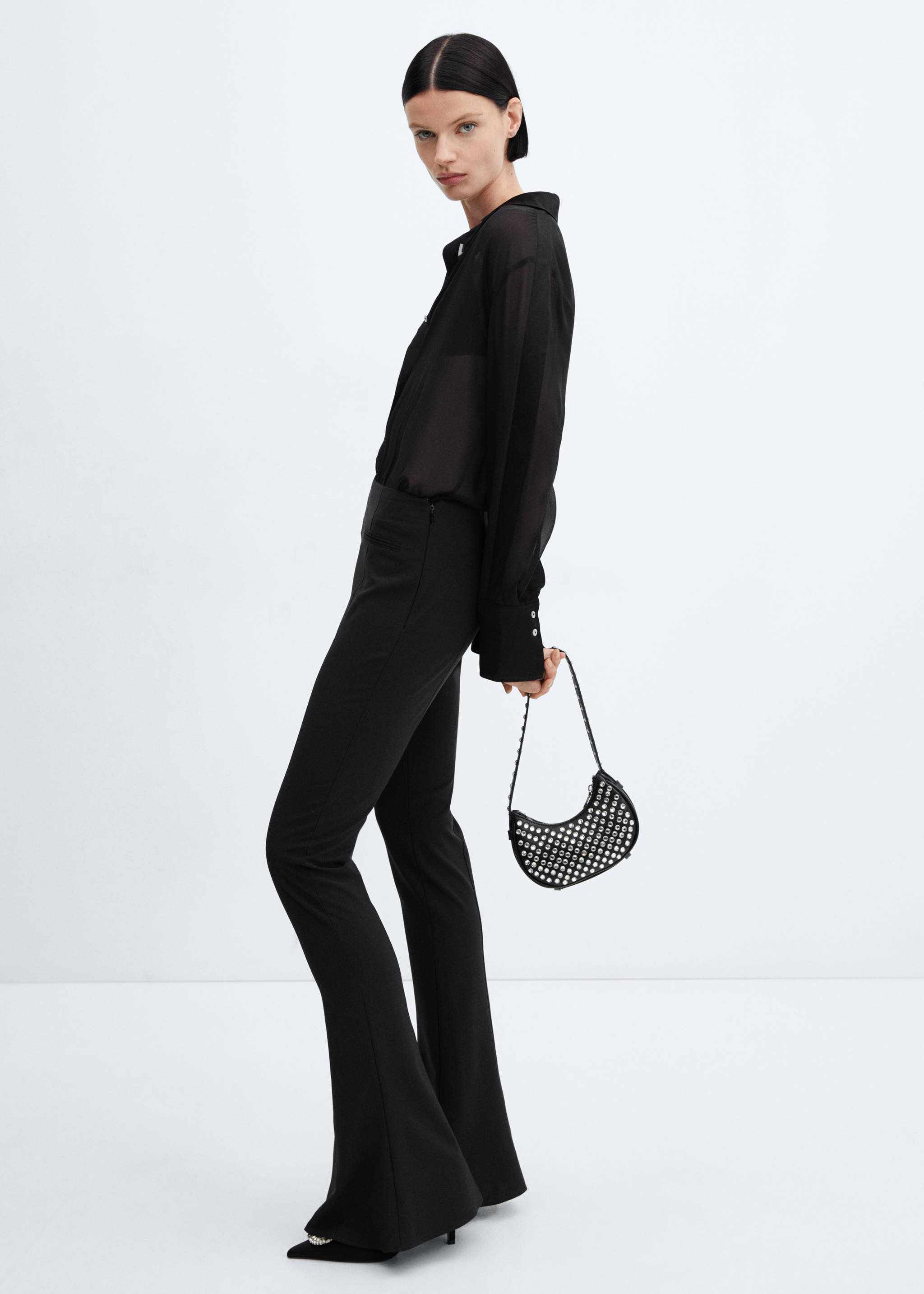 Studded shoulder bag - General plane