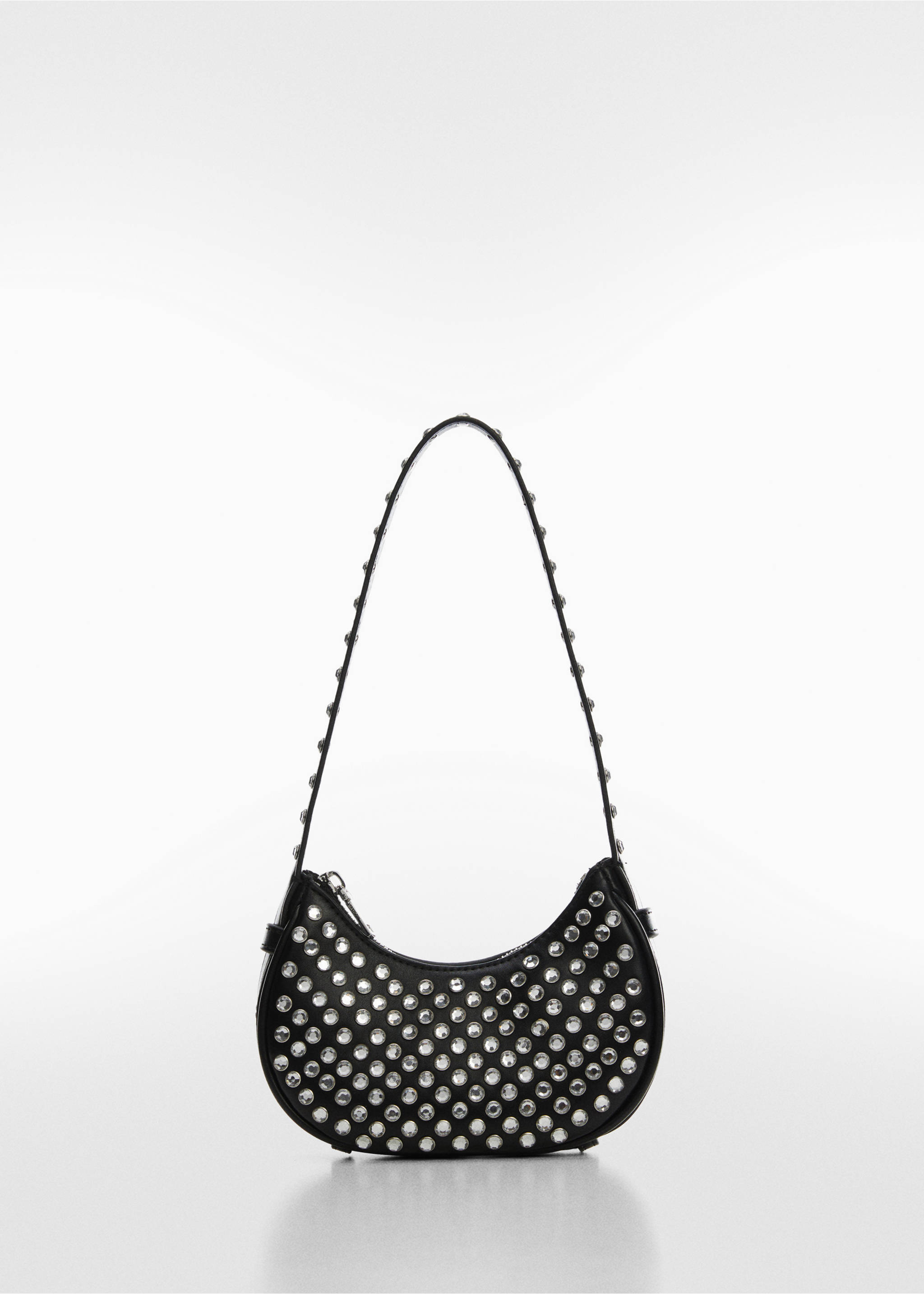 Schultertasche mit Stanznieten - Artikel ohne Model, Schwarz. Ref: 57014778-00.