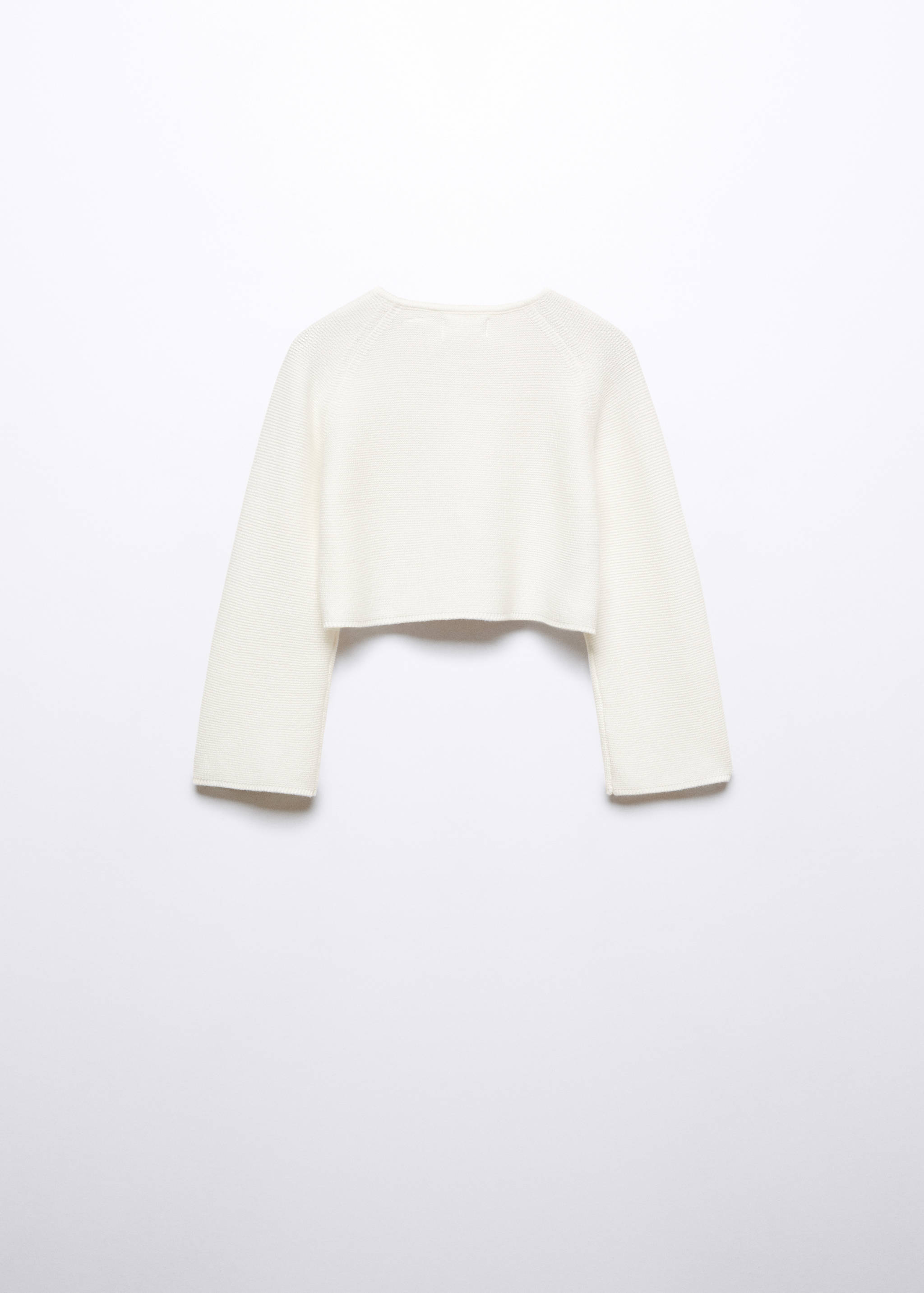 Knitted cropped cardigan - Reverse of the article