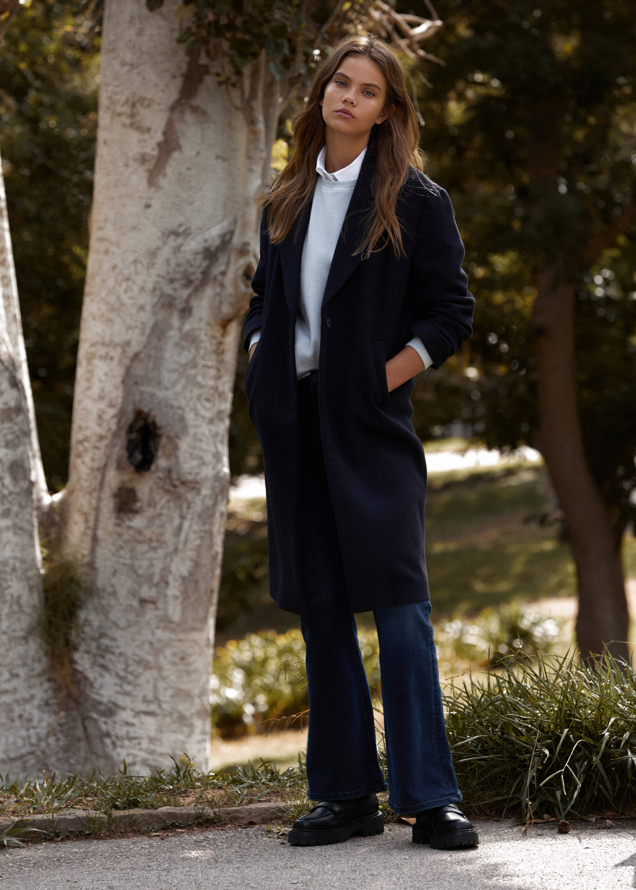 Lapelled straight-cut coat - Details of the article 5