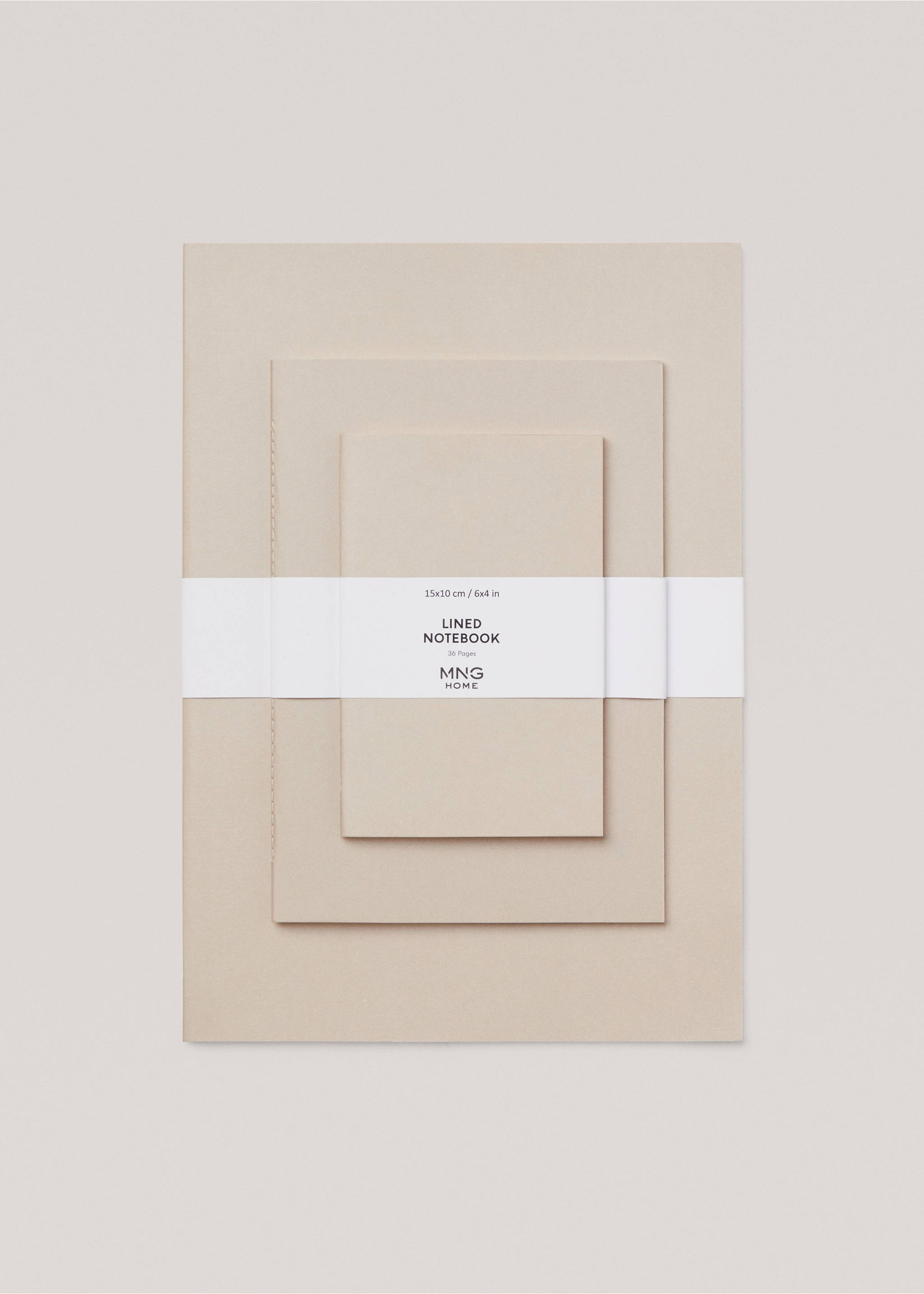 Blok s proužky 28,5 x 21 cm - Detail zboží 3, Béžová. Ref: 57015149-00.