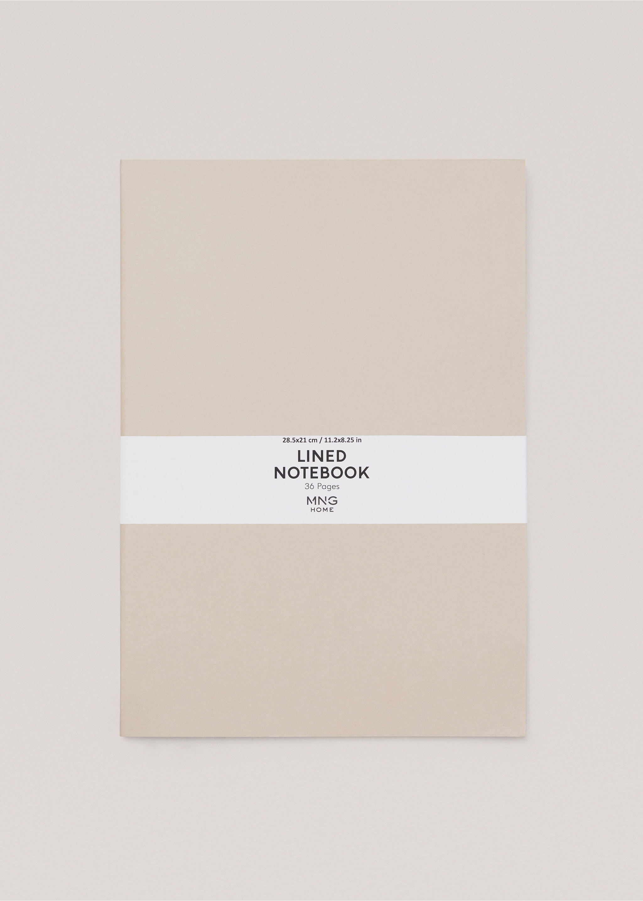 Lined notebook 28.5x21cm - Article without model, Ecru. Ref: 57015149-00.