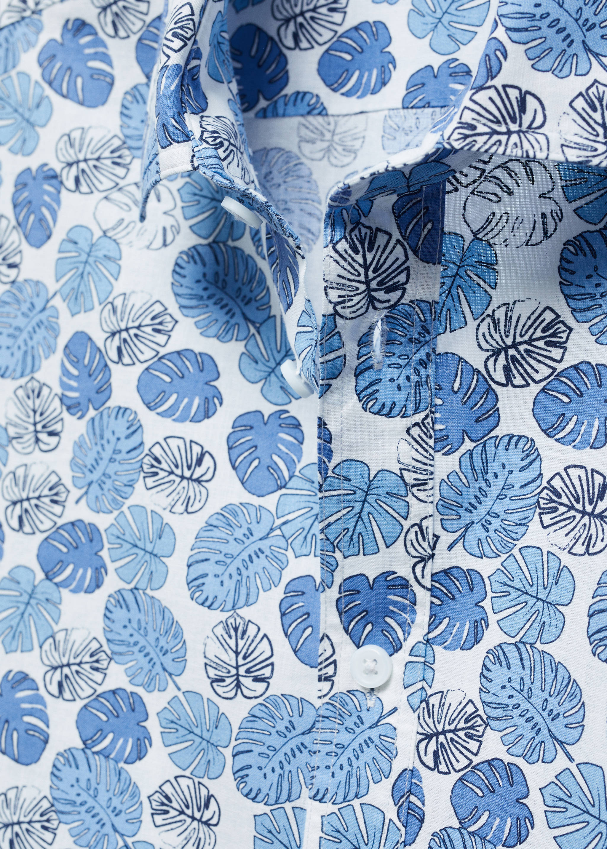 Printed cotton linen shirt - Details of the article 8