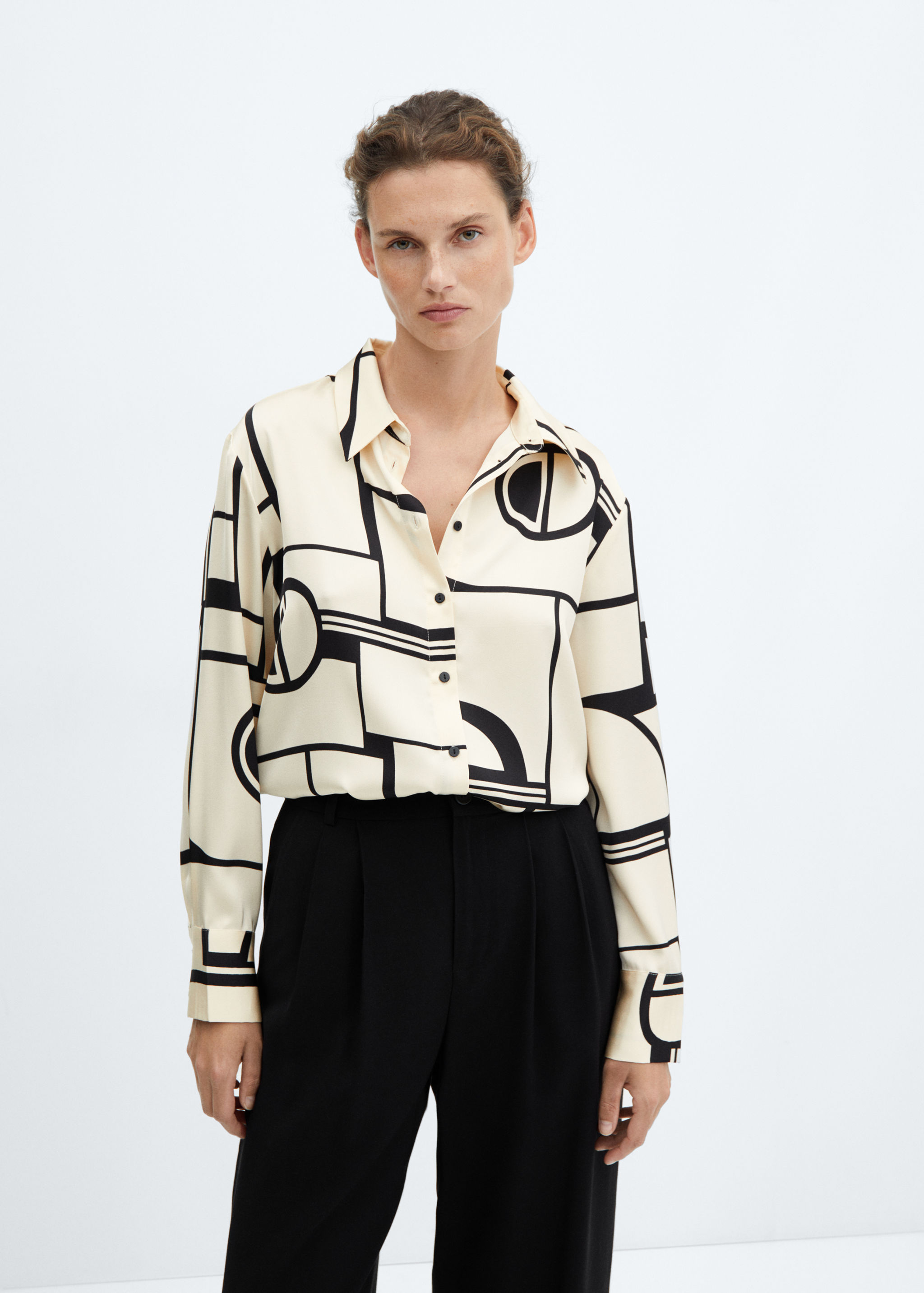 Camisa estampat geomètric - Pla mig