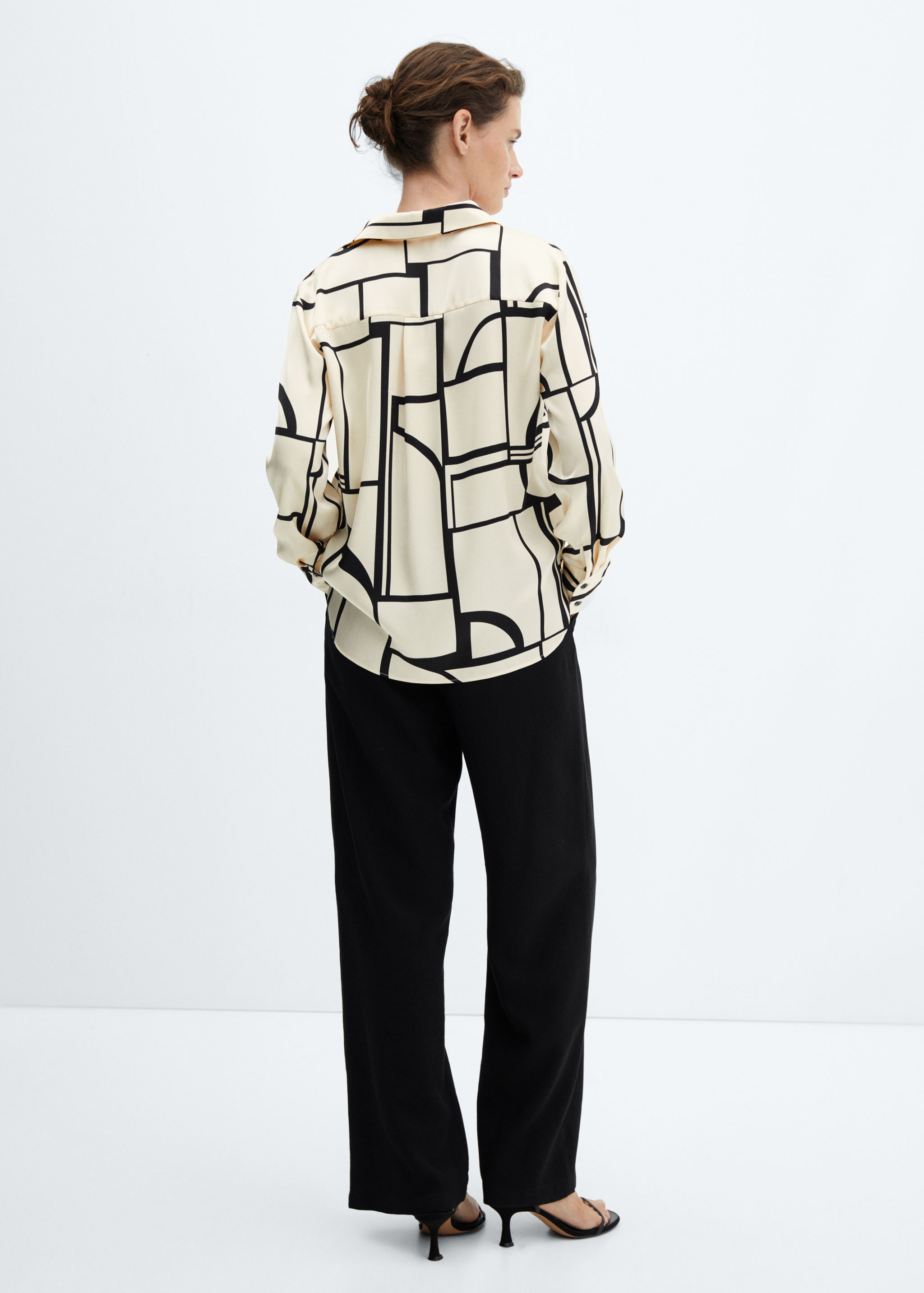 Camisa estampat geomètric - Revers de l'article