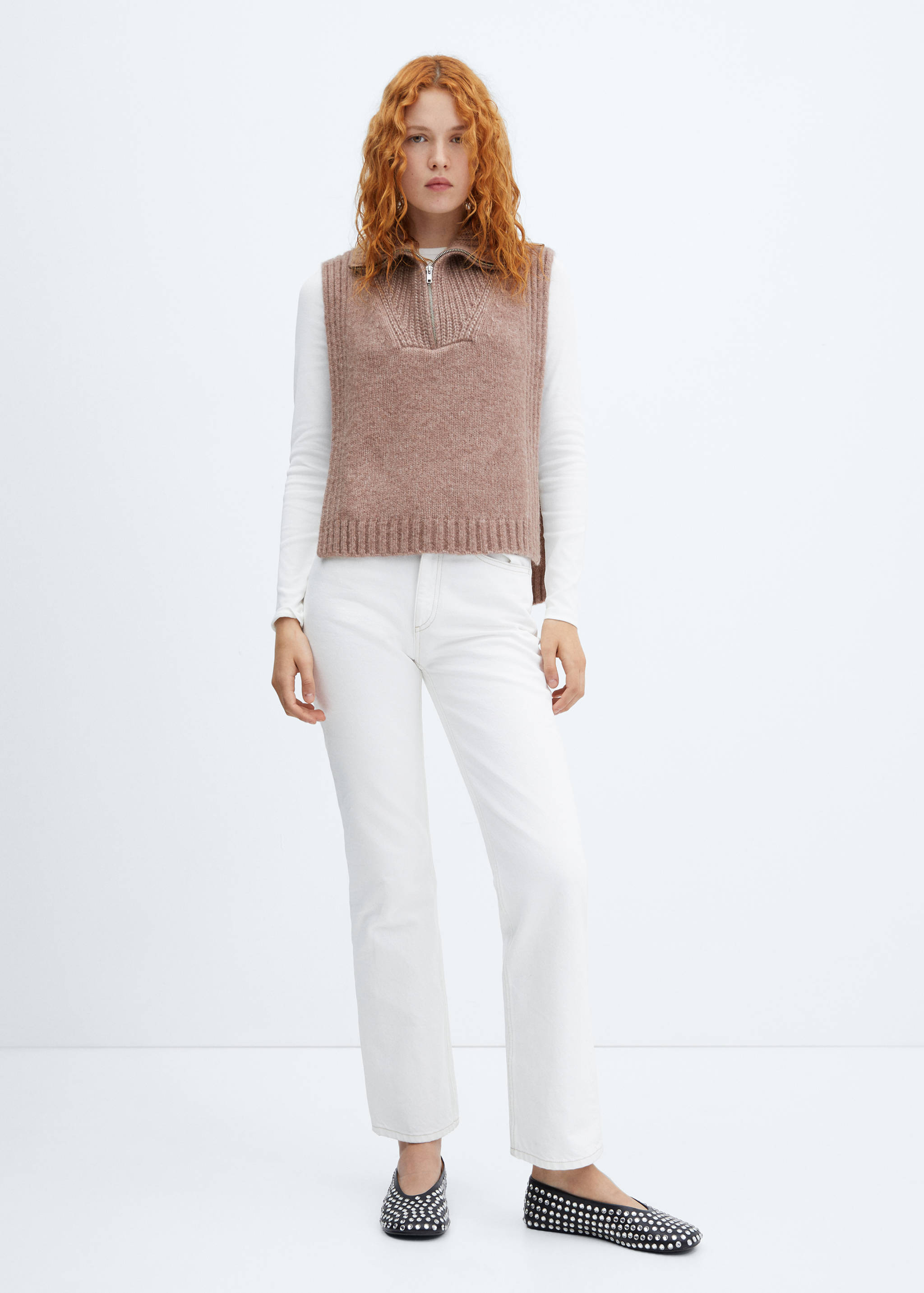 Vesta s průstřihy a výstřihem na zip - Celkový náhled