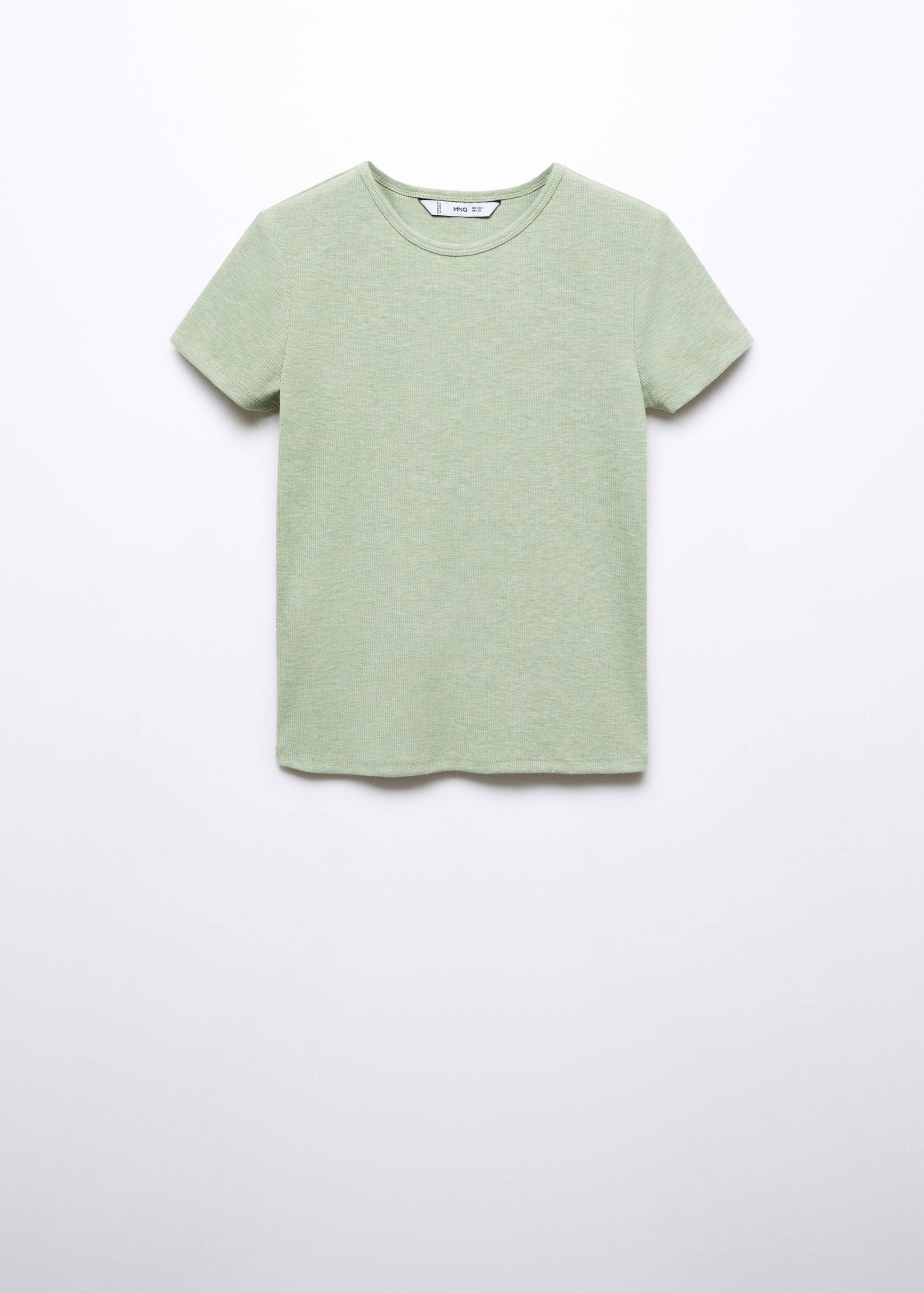 Geripptes Kurzarm-T-Shirt - Artikel ohne Model