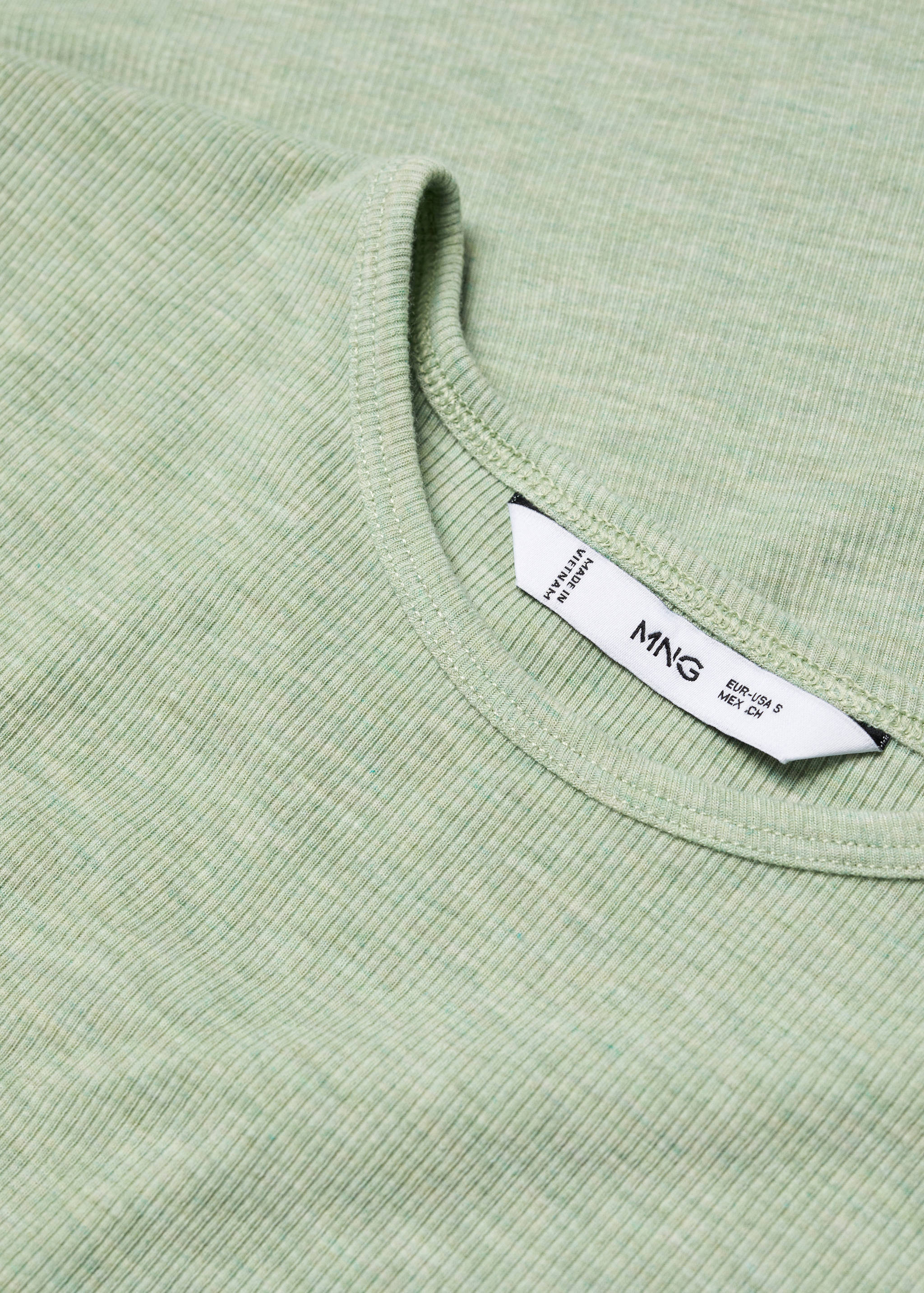 Geripptes Kurzarm-T-Shirt - Detail des Artikels 8