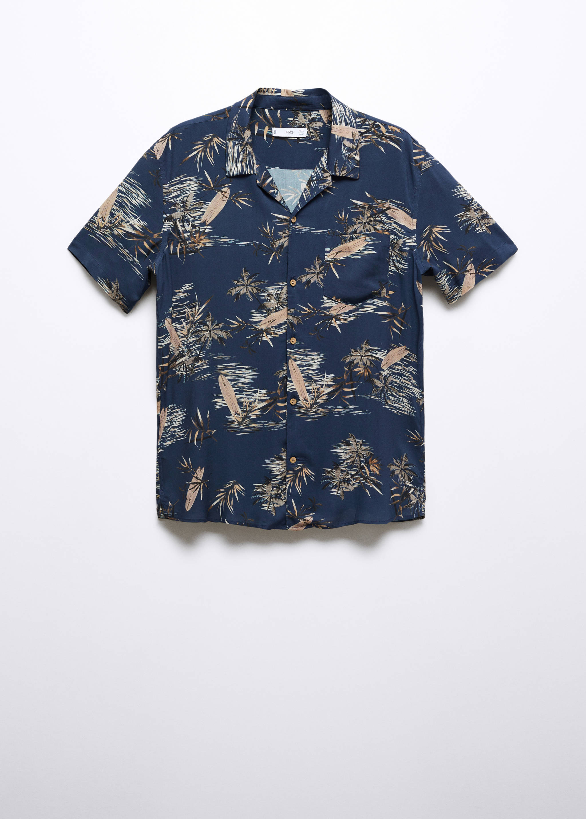 Camisa regular fit estampat fulles - Article sense model