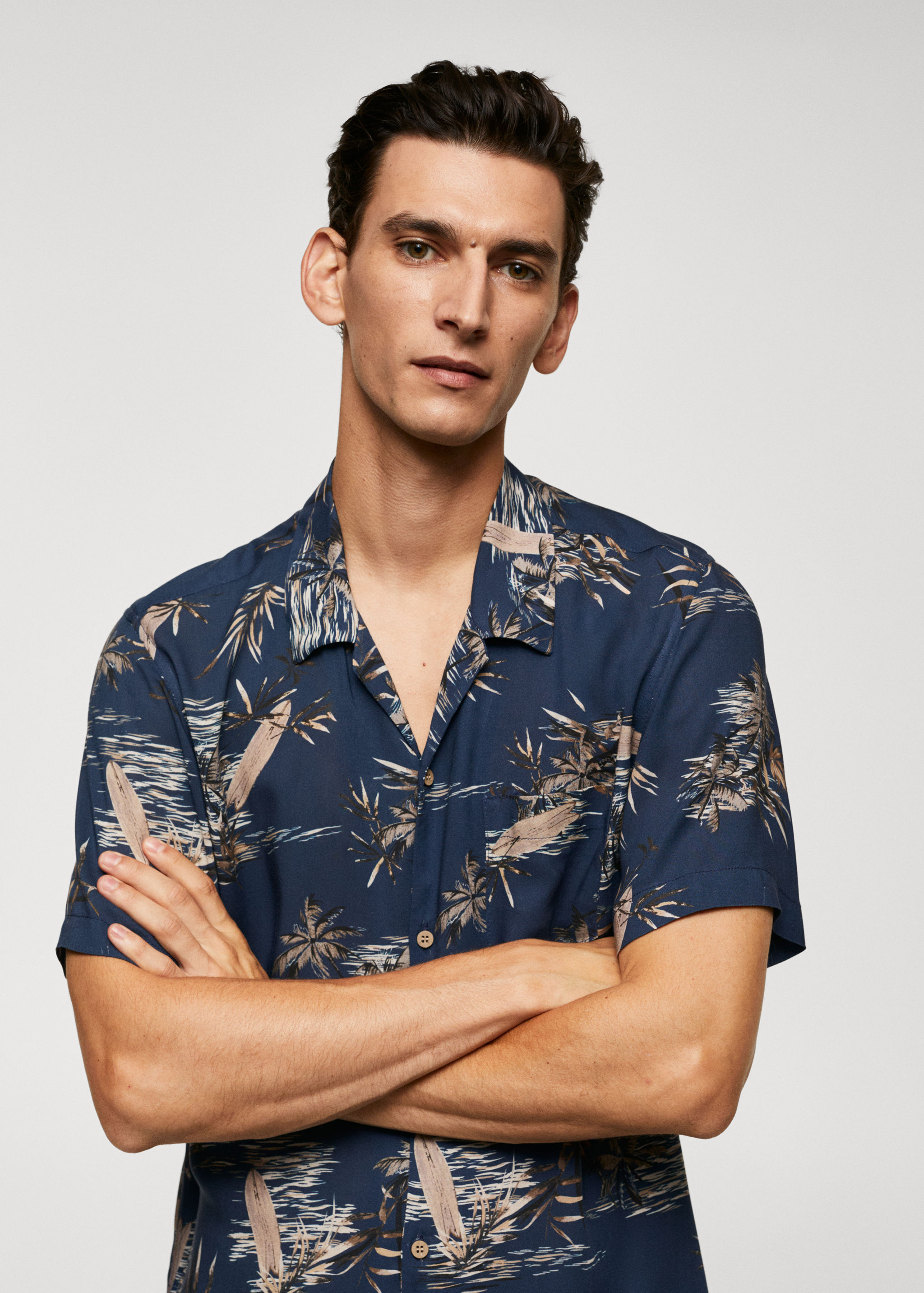 Chemise regular-fit en imprimé feuilles - Détail de l'article 1