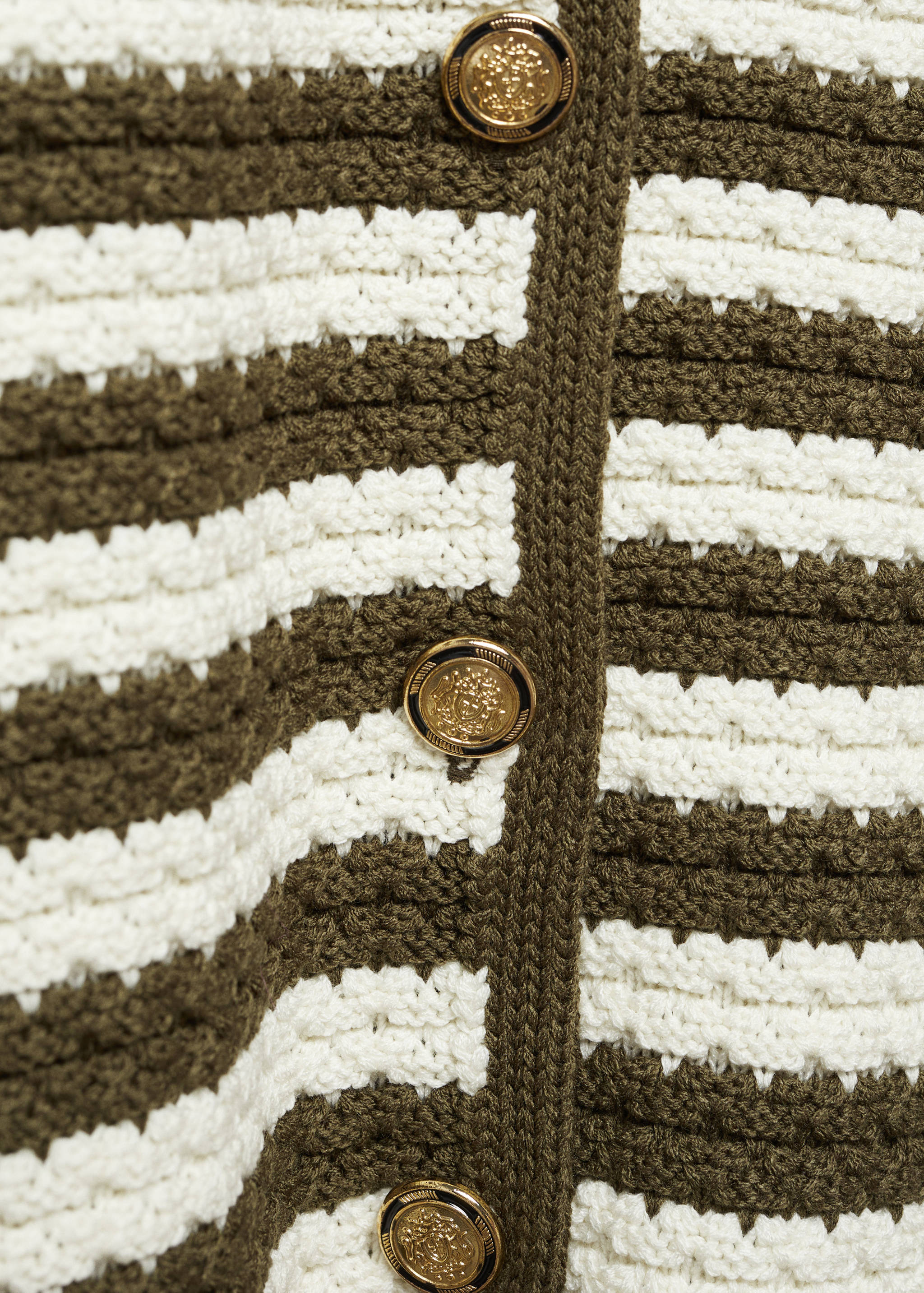 Striped cardigan with jewel buttons - Details of the article 8