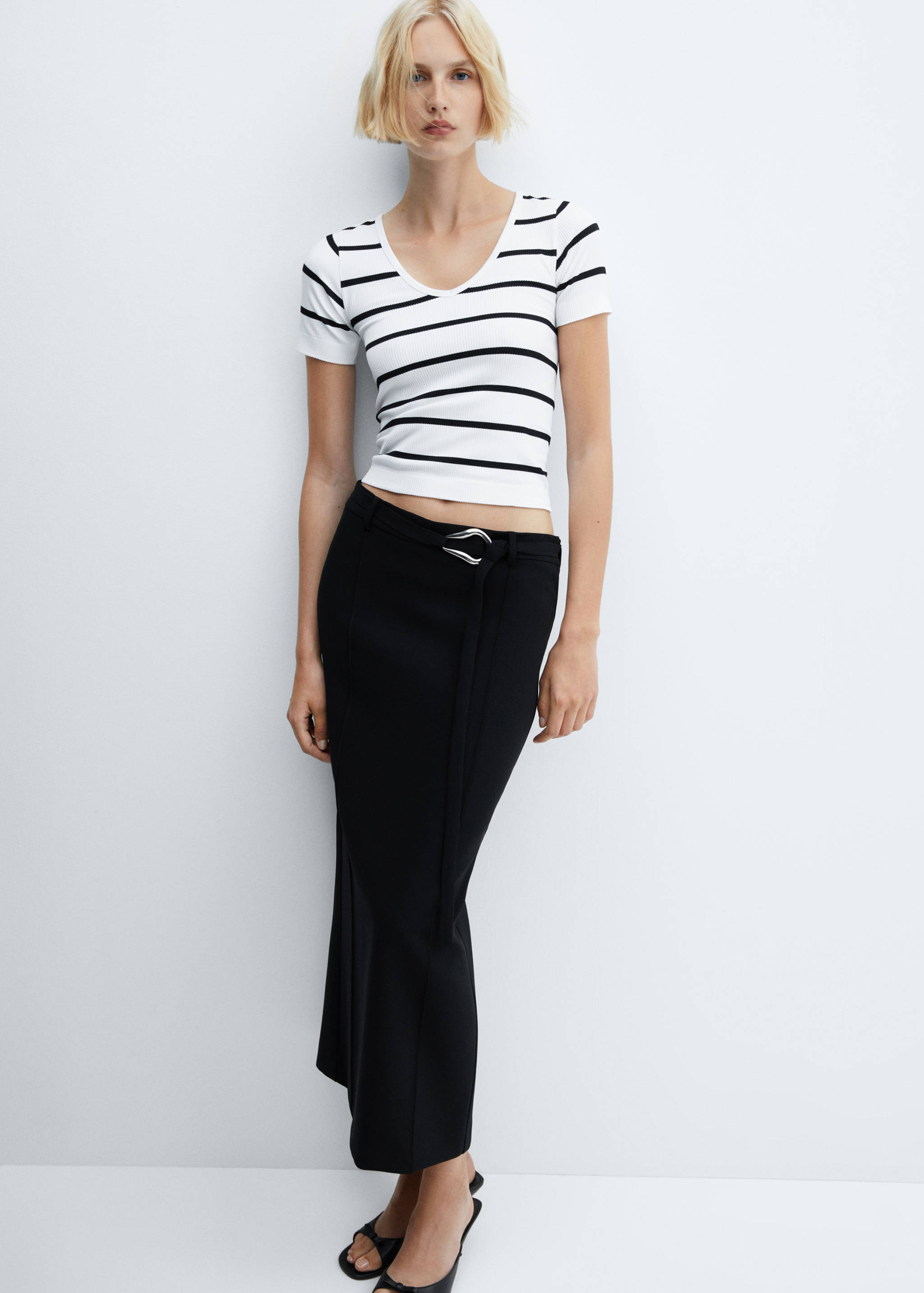 Striped seamless t-shirt - Details of the article 2