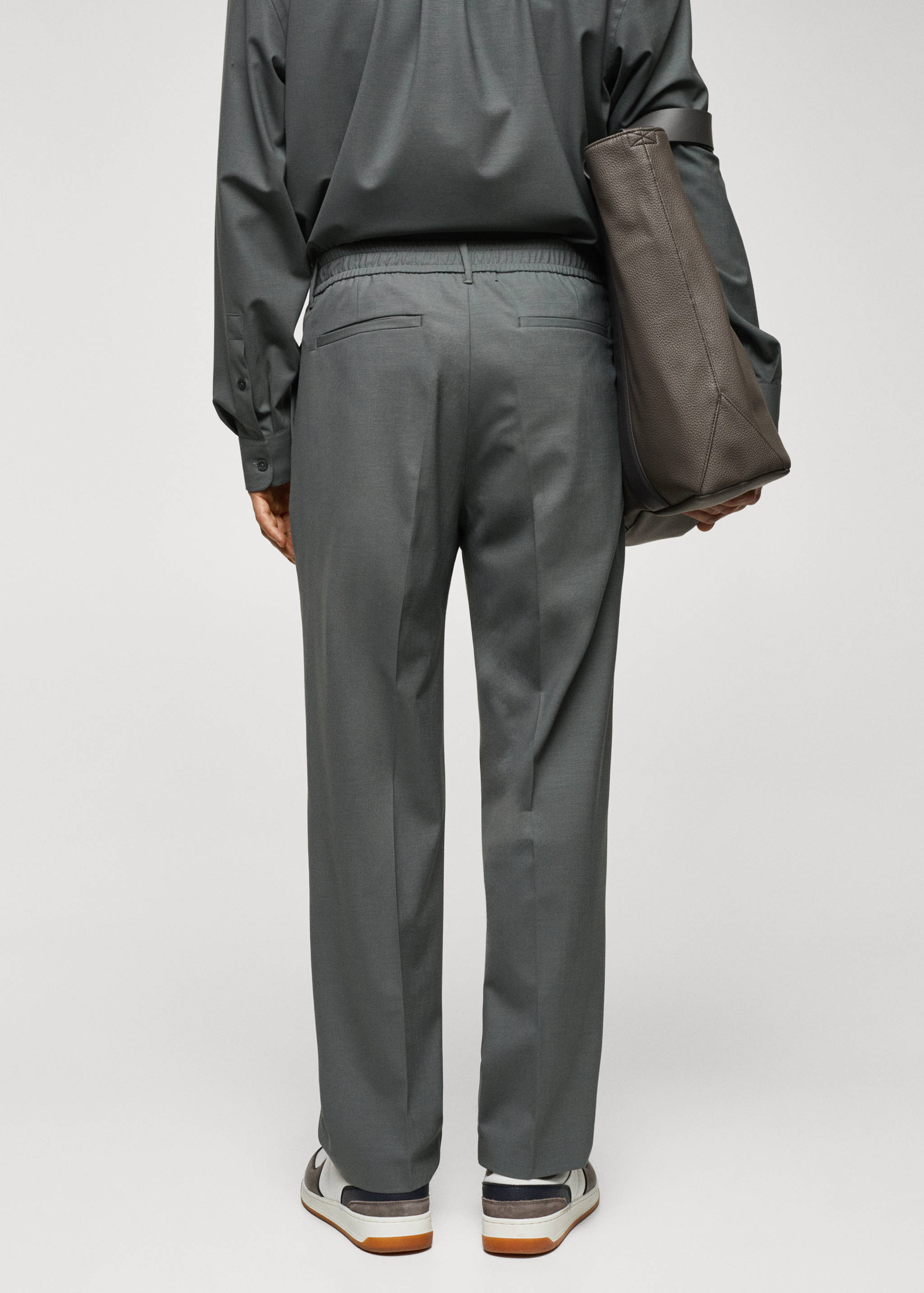 Relaxed-fit wool trousers - Reverse of the article