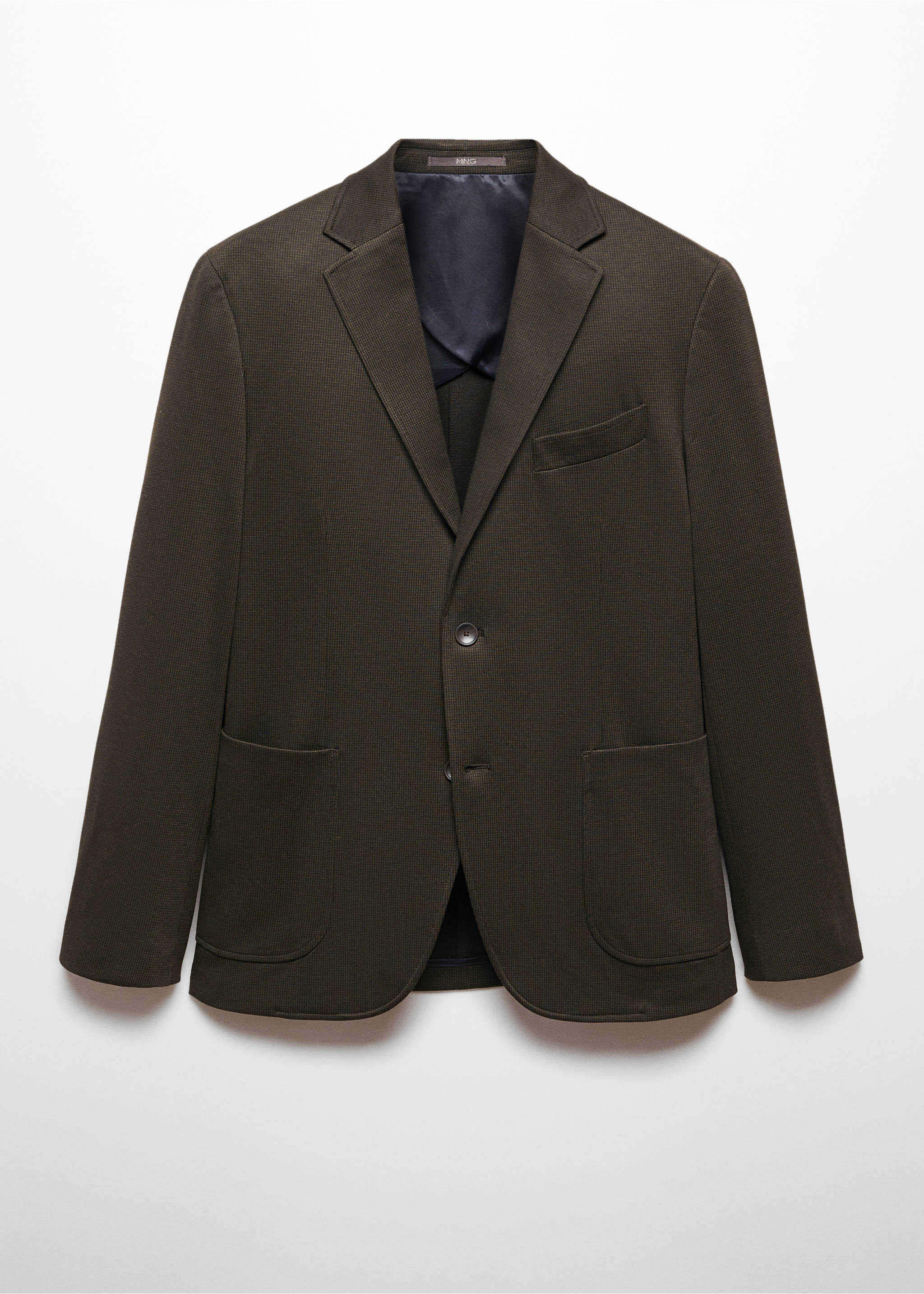 Slim Fit Blazer mit Mikrostruktur - Artikel ohne Model, Grün. Ref: 57015962-00.