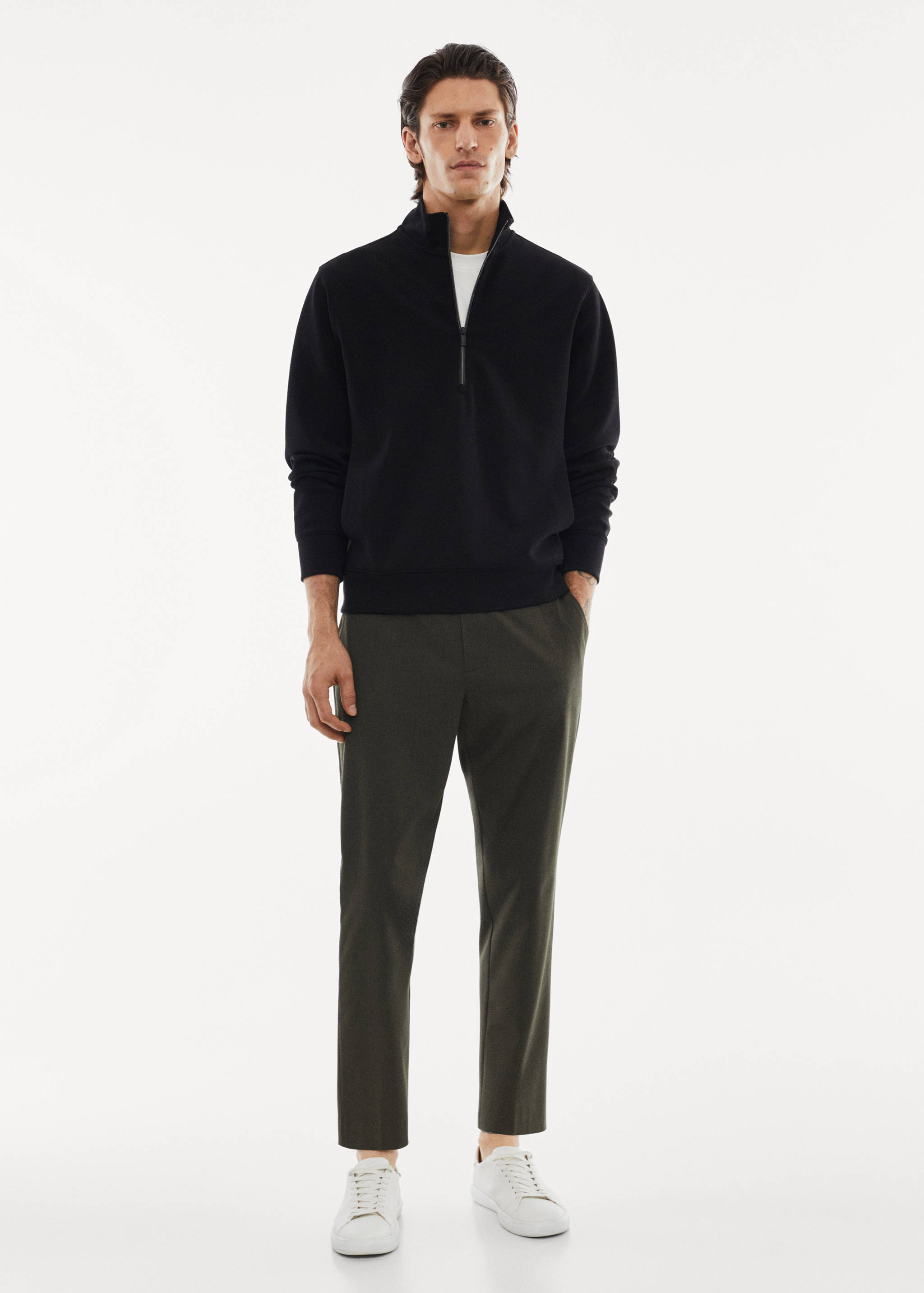 Breathable zip-neck sweatshirt - General plane