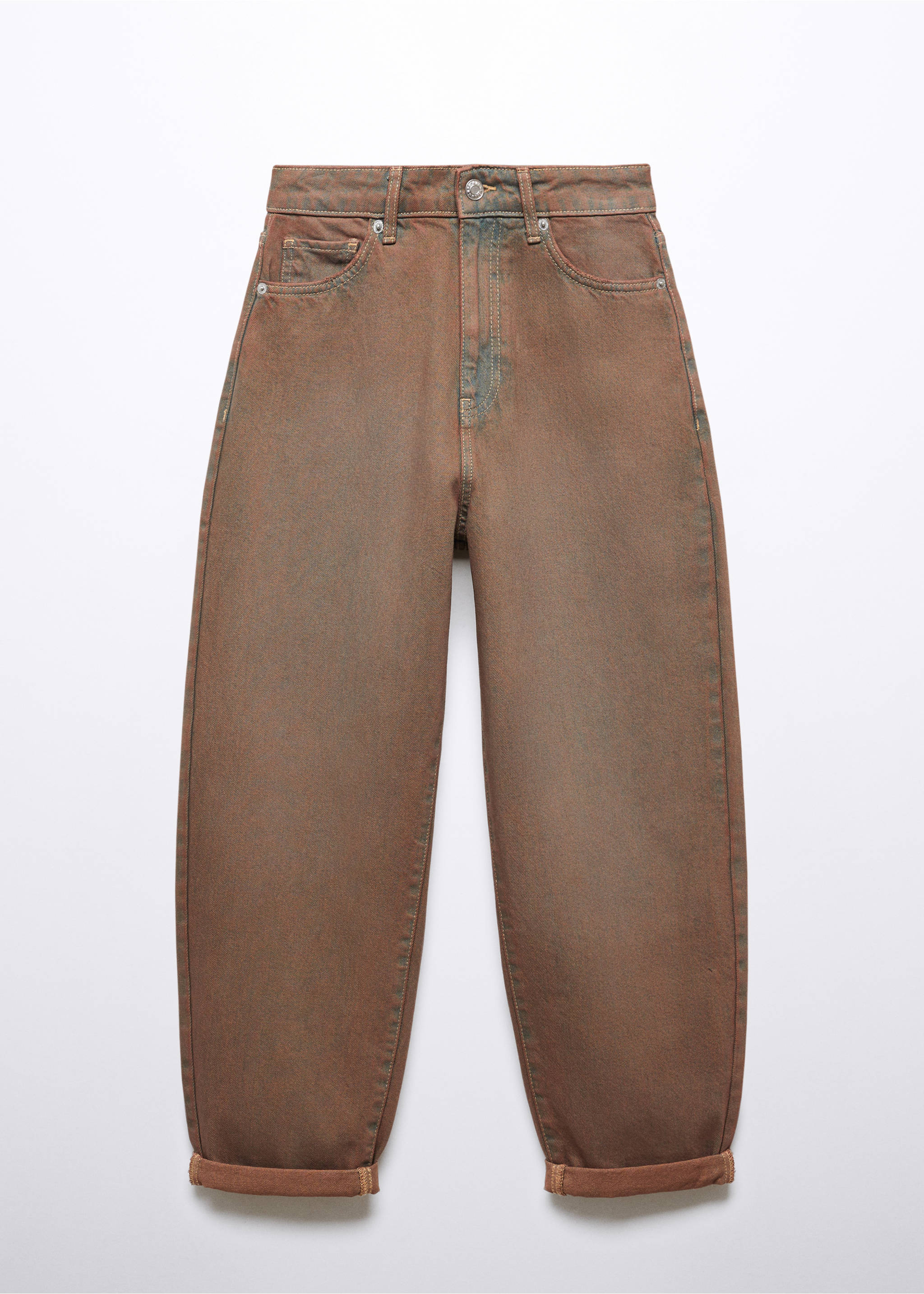 Jean slouchy taille haute - Article sans modèle, Marron. Ref: 57015971-00.