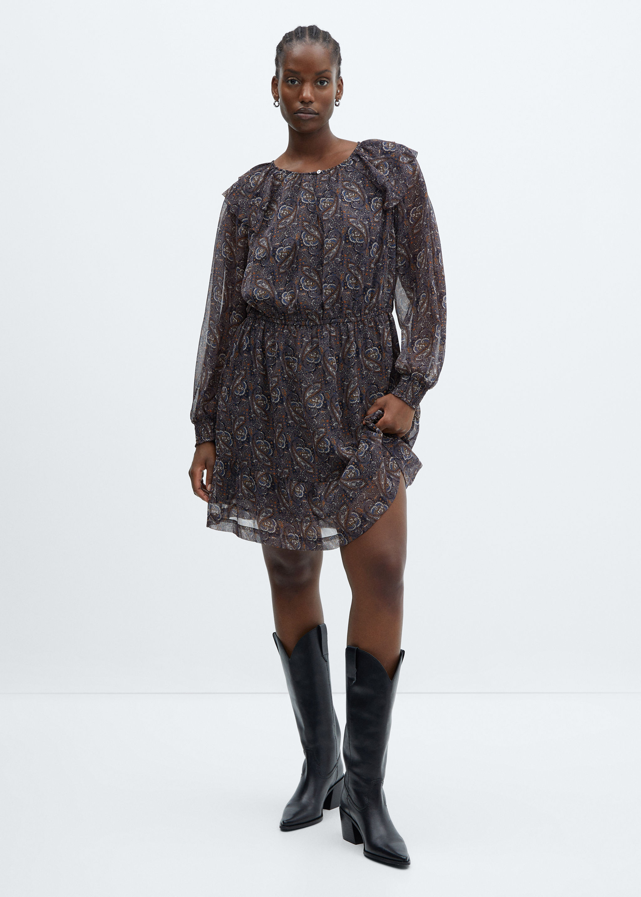 Robe gaze imprimée - Détail de l'article 3