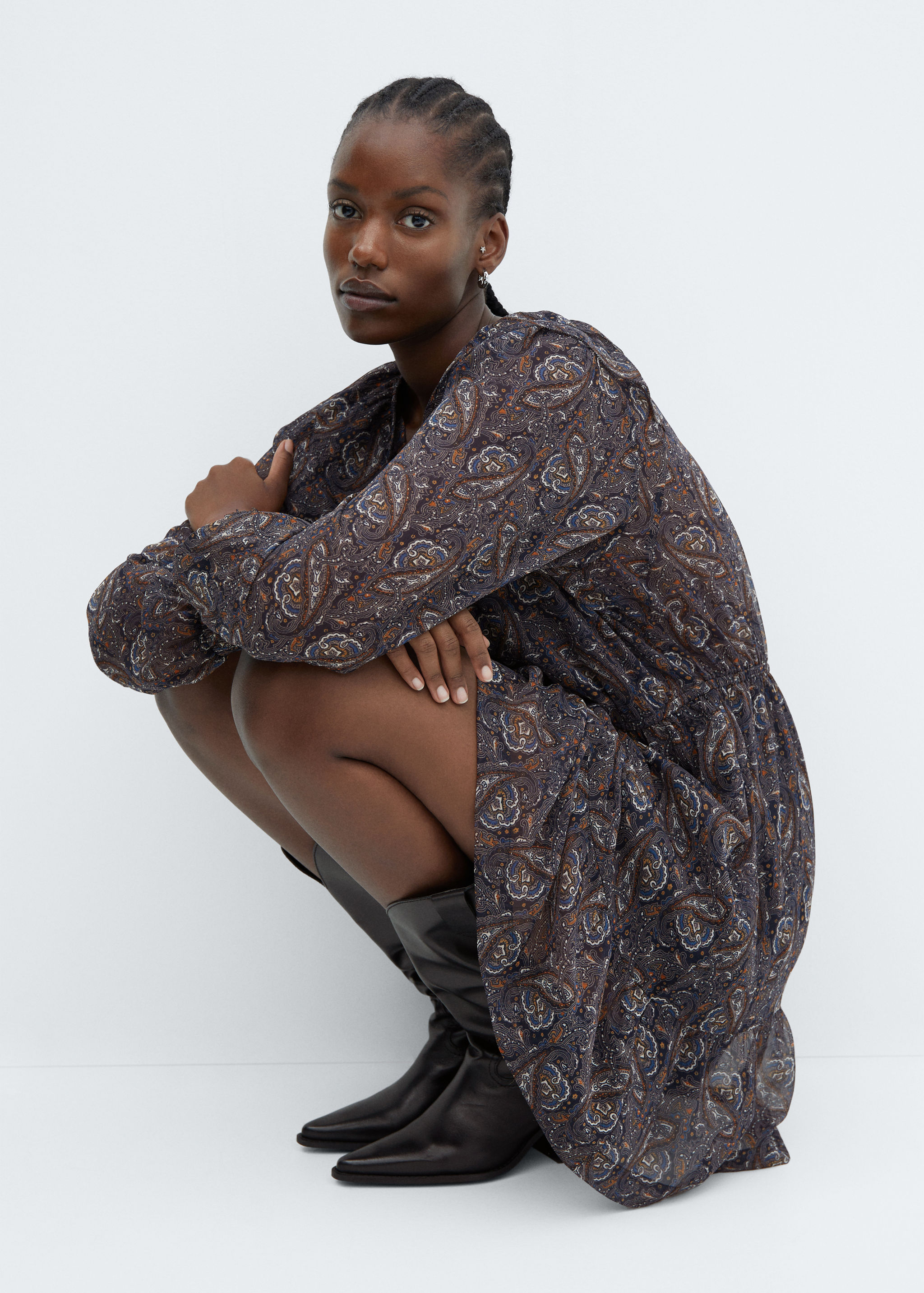Robe gaze imprimée - Détail de l'article 4