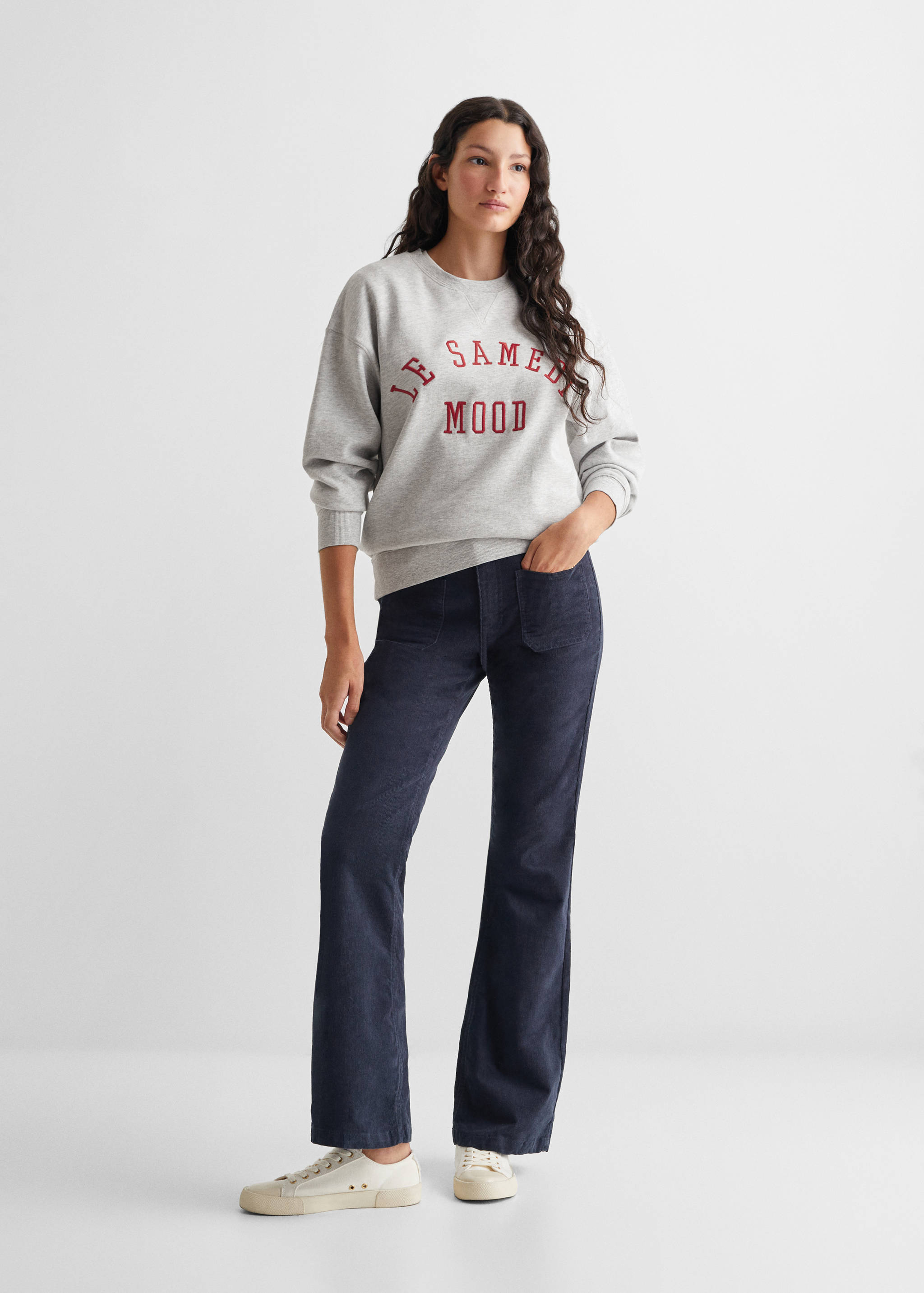 Pantalon droit velours milleraies - Plan général