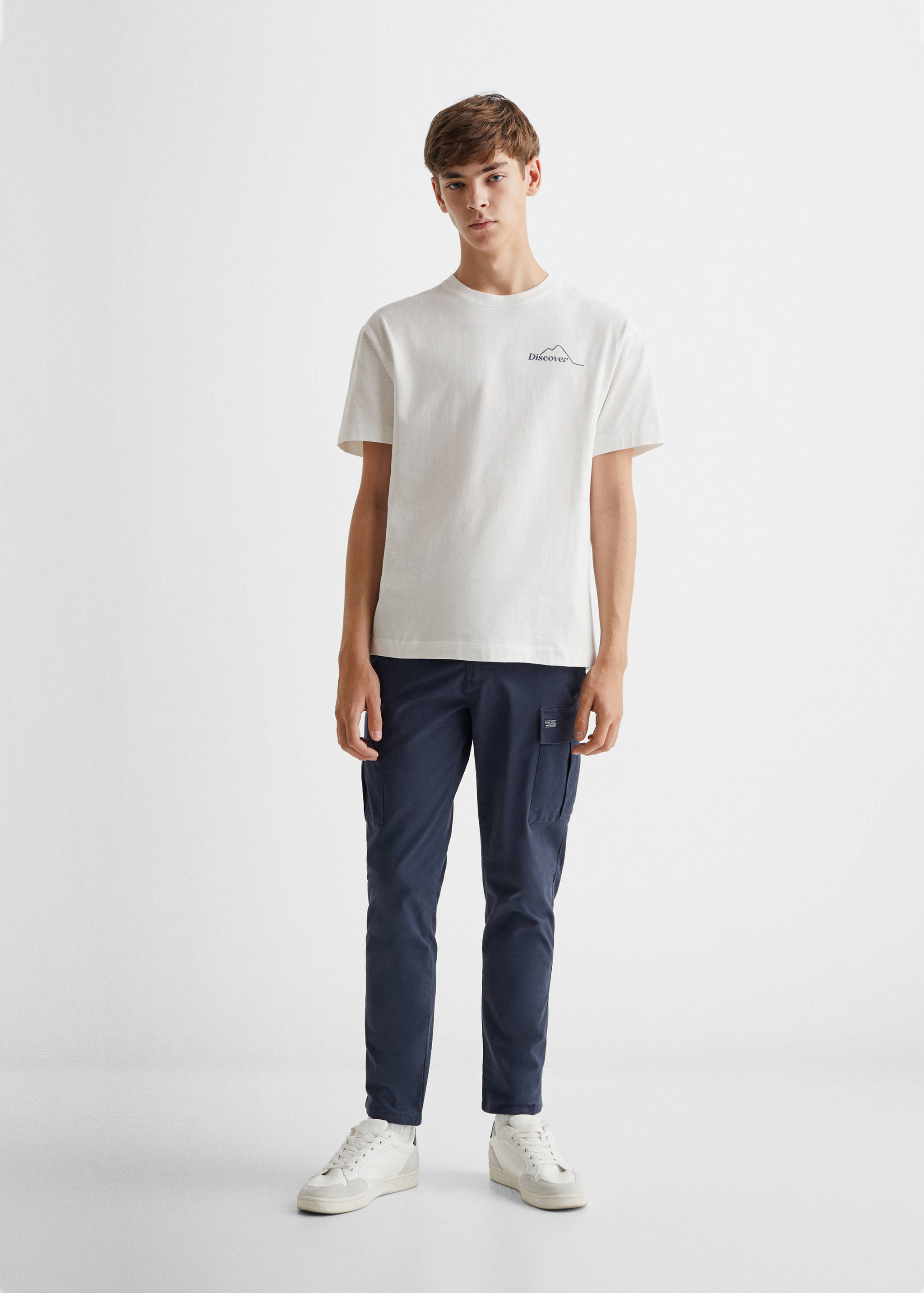 Printed cotton-blend T-shirt - General plane