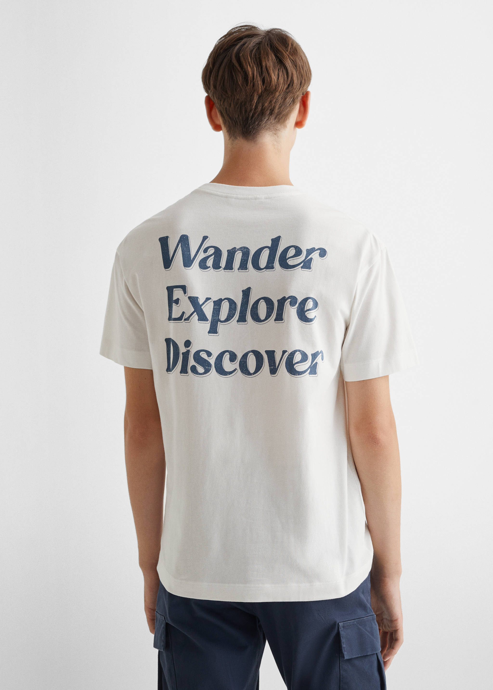 Printed cotton-blend T-shirt - Reverse of the article