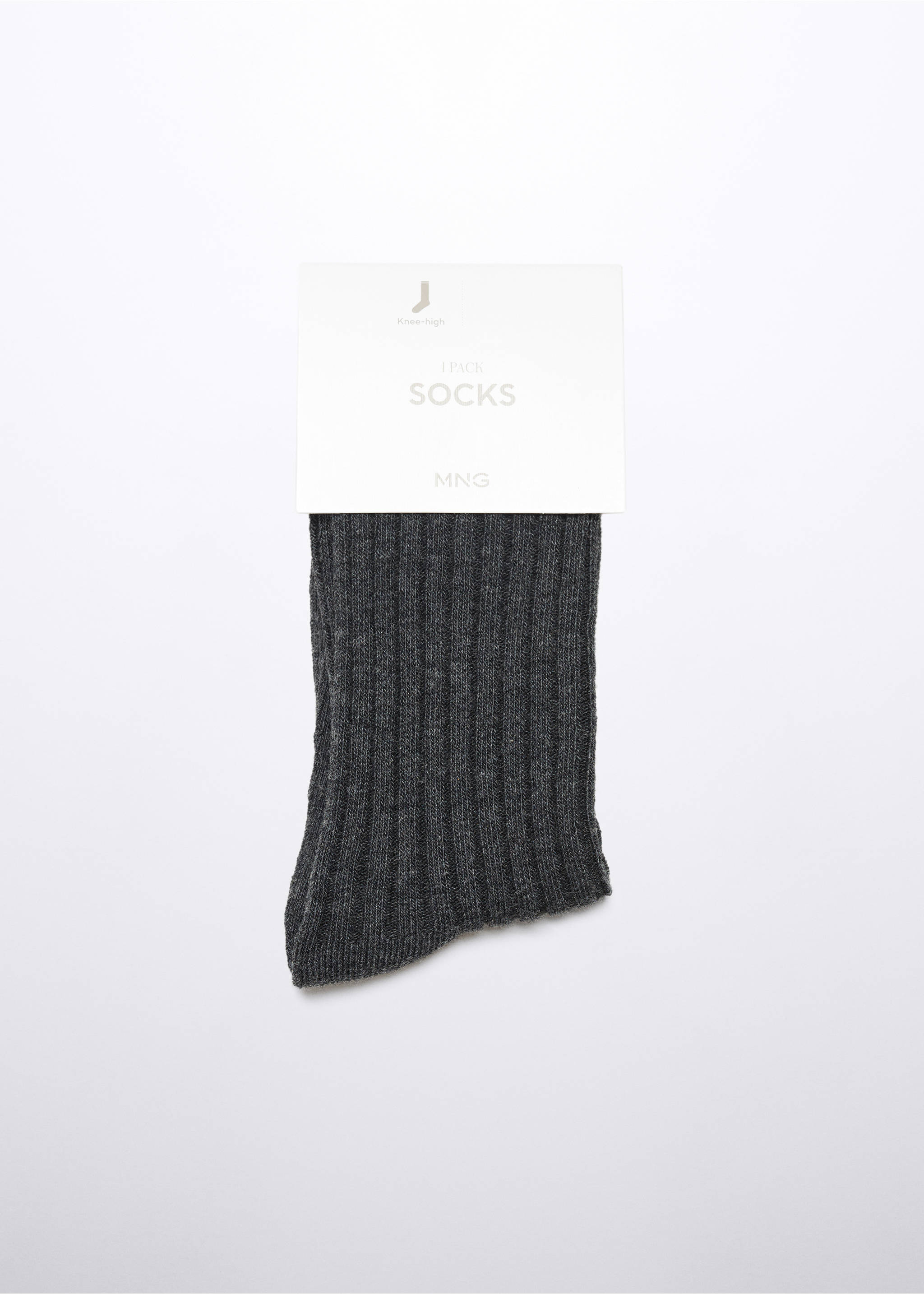 Knit socks - Article without model, Charcoal. Ref: 57016015-00.