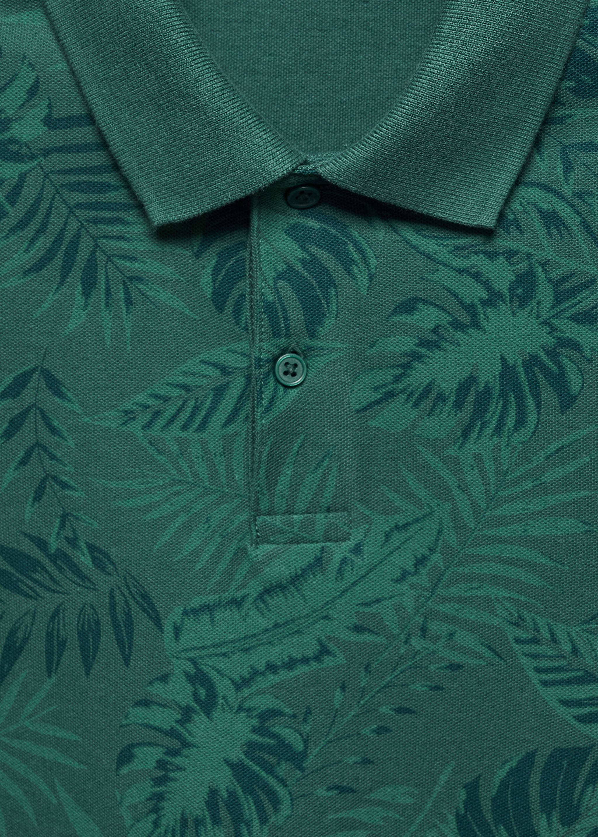 Palm print polo shirt - Details of the article 8