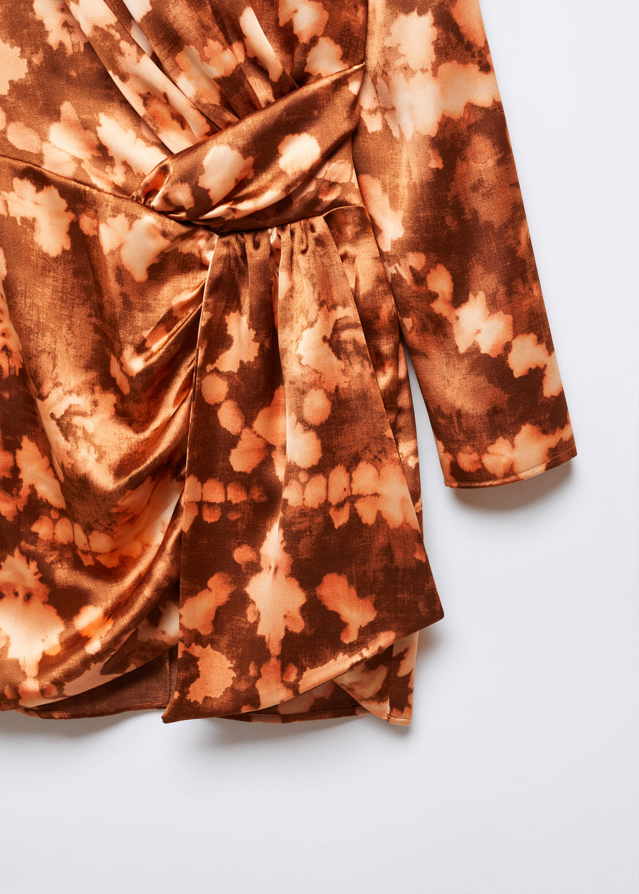 Vestido curto drapeado tie-dye - Pormenor do artigo 8