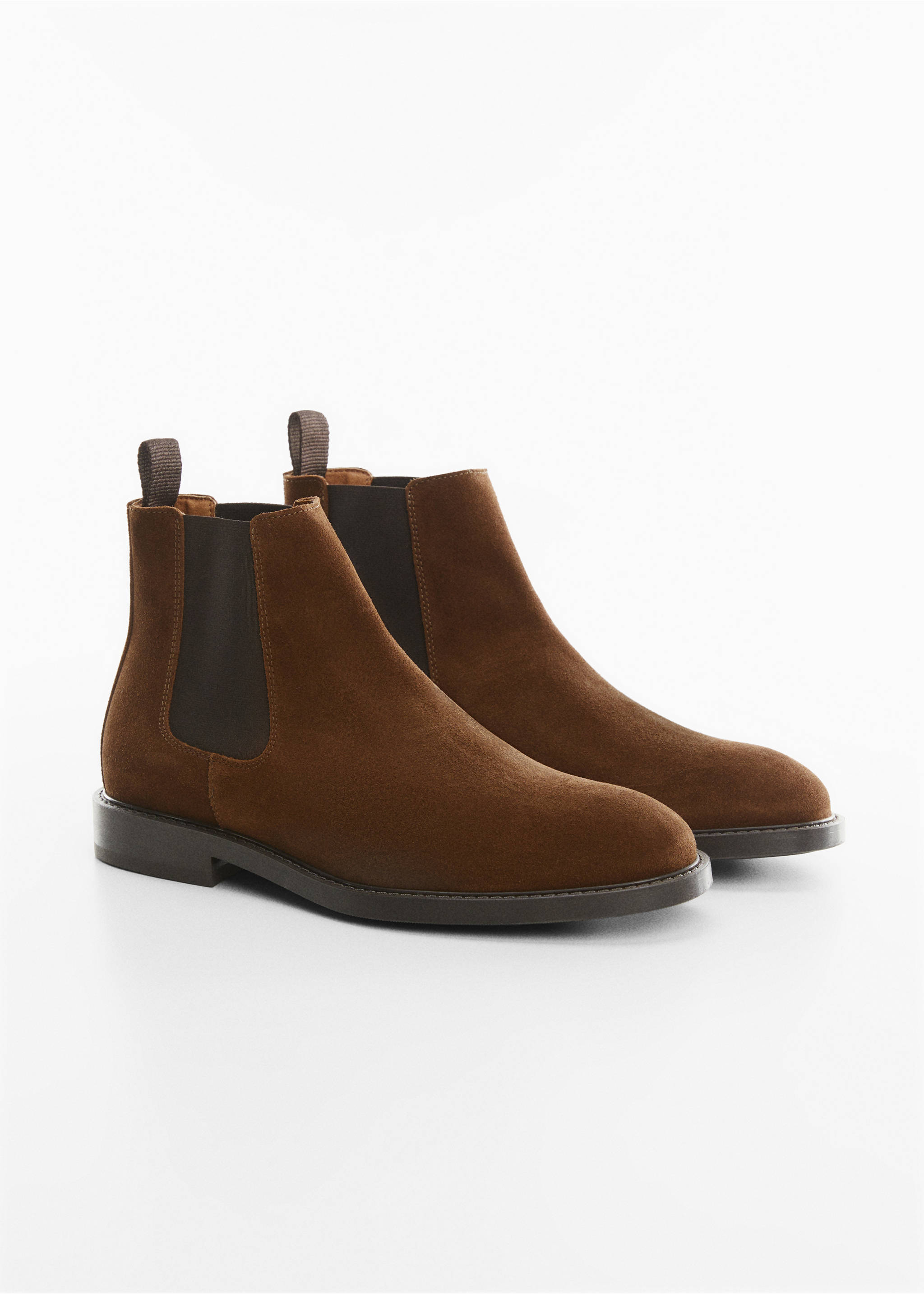 Chelsea-Stiefelette mit Rauleder - Mittlere Ansicht, Tobacco-Braun. Ref: 57016030-00.