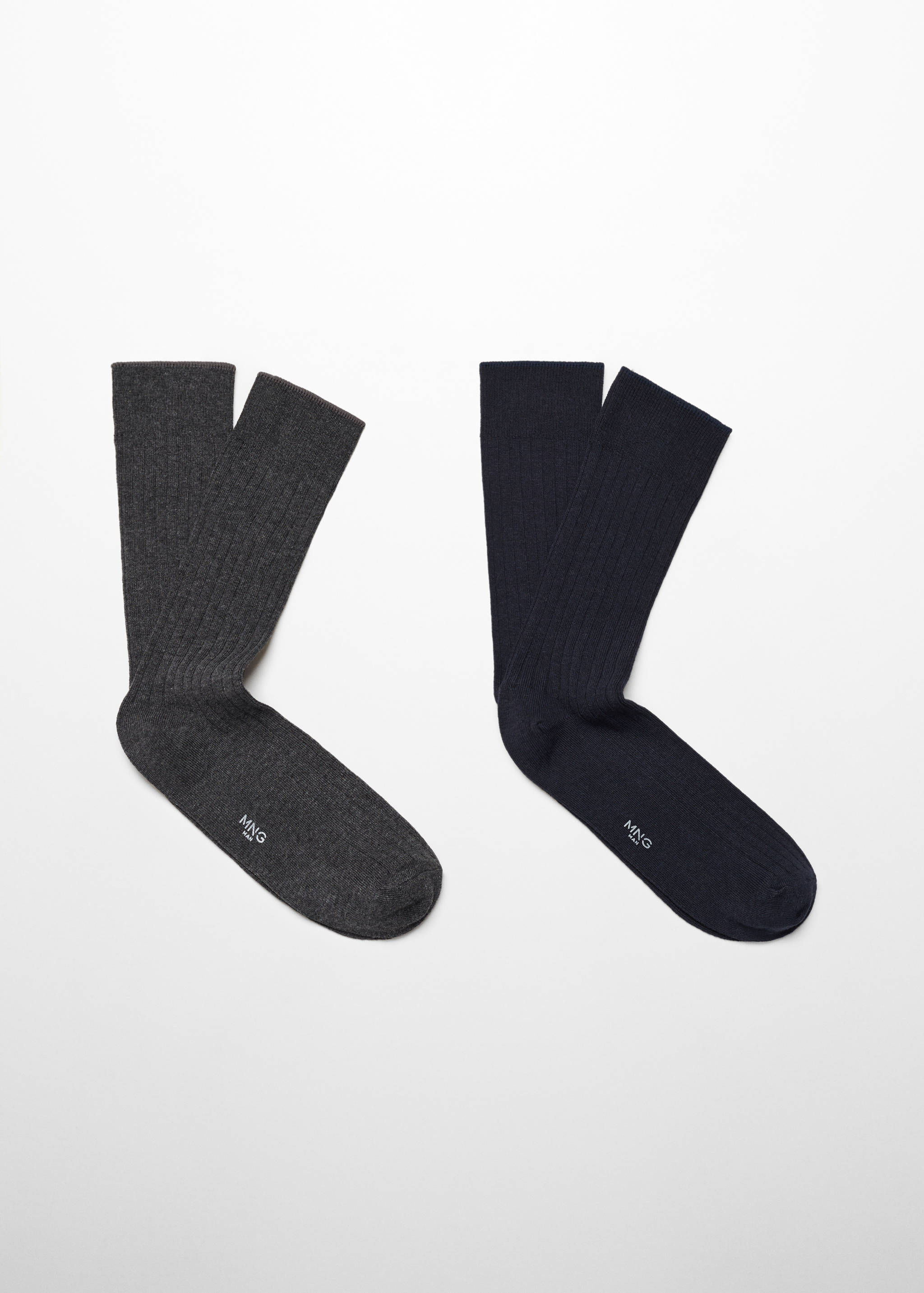Pack 2 paires de chaussettes côtelées - Article sans modèle