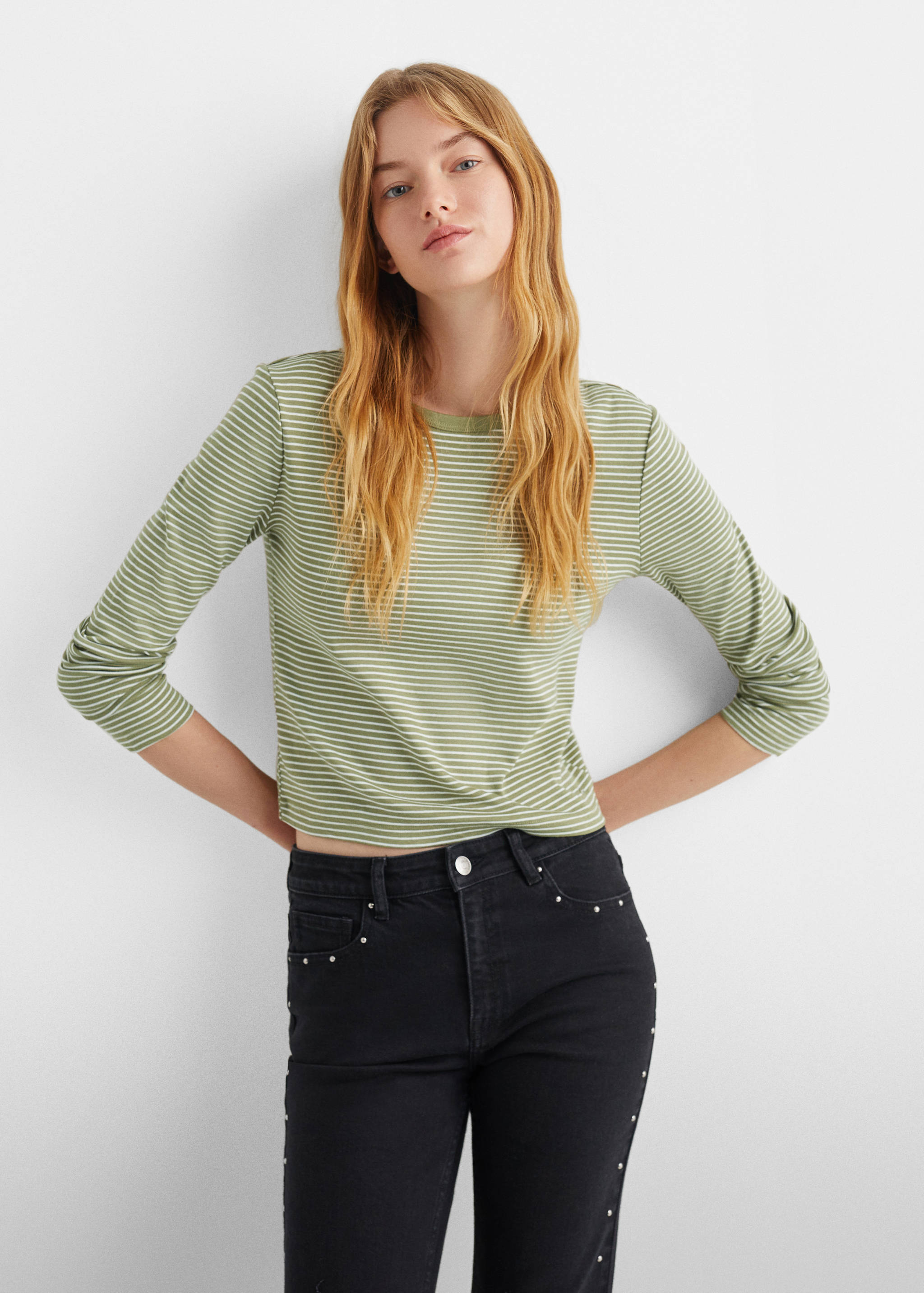 Striped long sleeves t-shirt - Medium plane