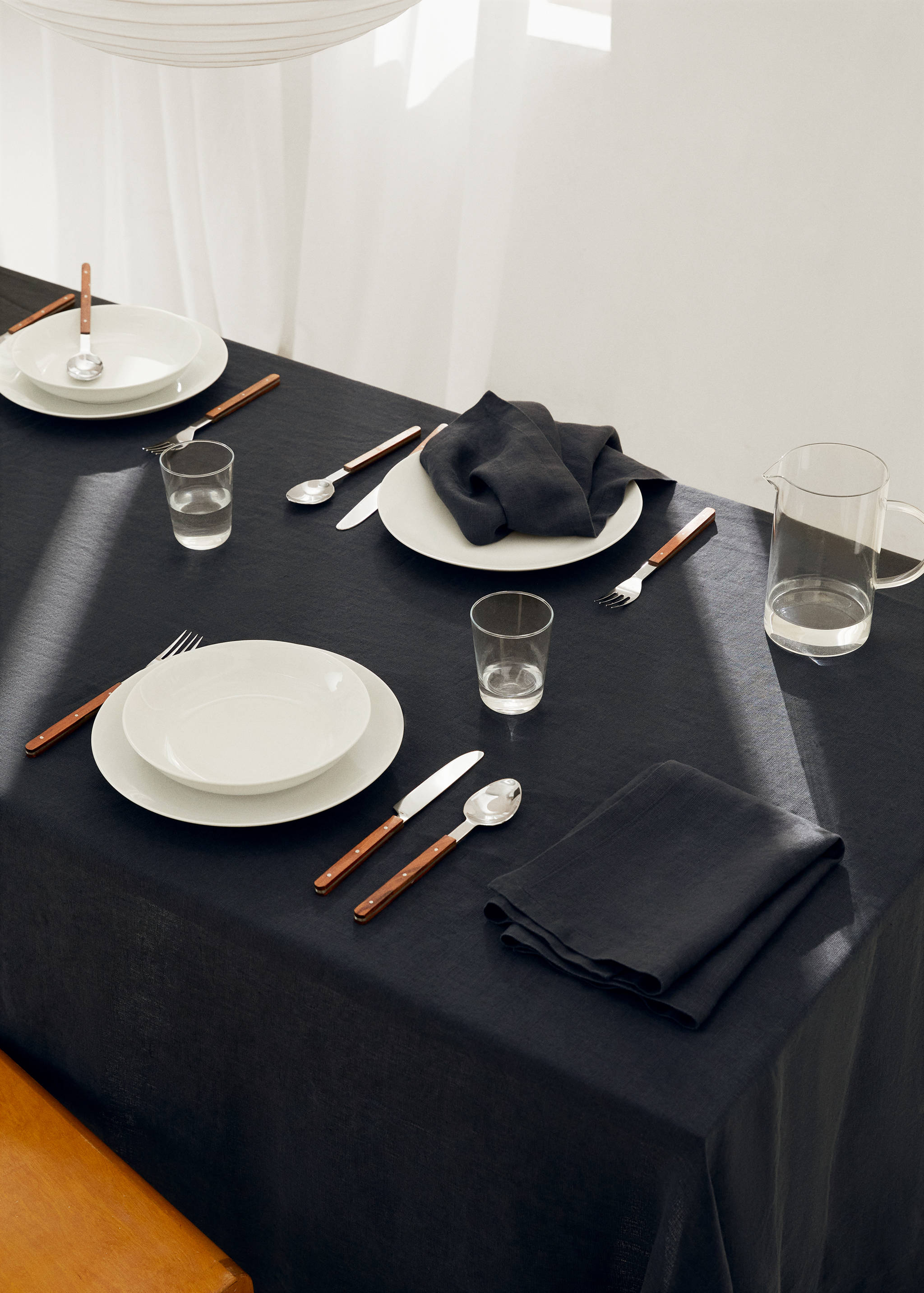 100% linen tablecloth 170x170cm - General plane