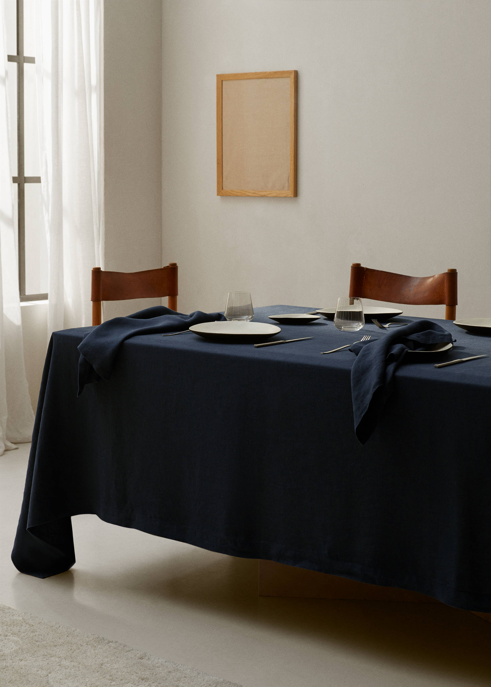 Nappe 100 % lin coutures 170x250 cm - Plan général