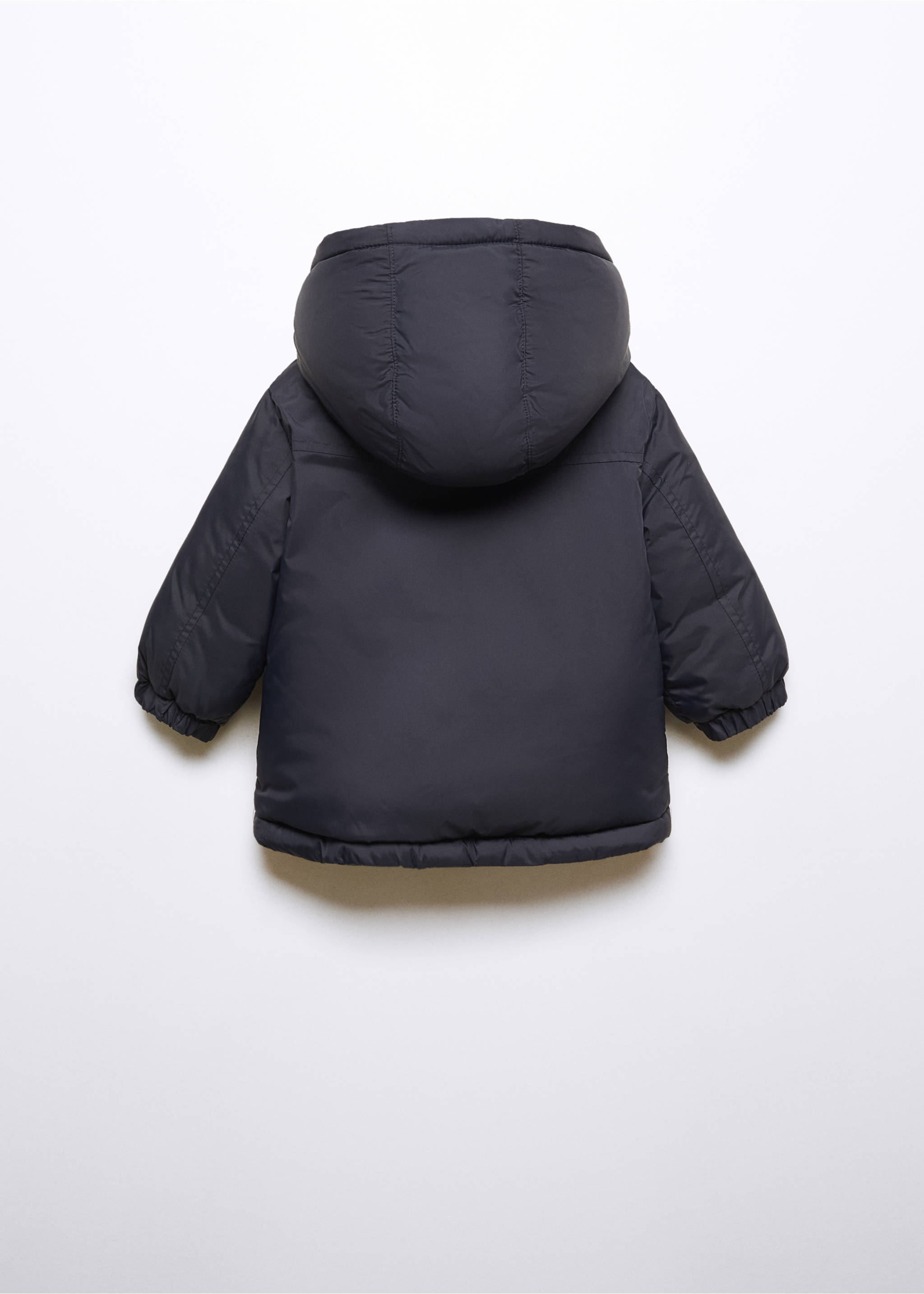 Trench coat with fur lining - Reverse of the article, Dark Navy. Ref: 57017118-00.