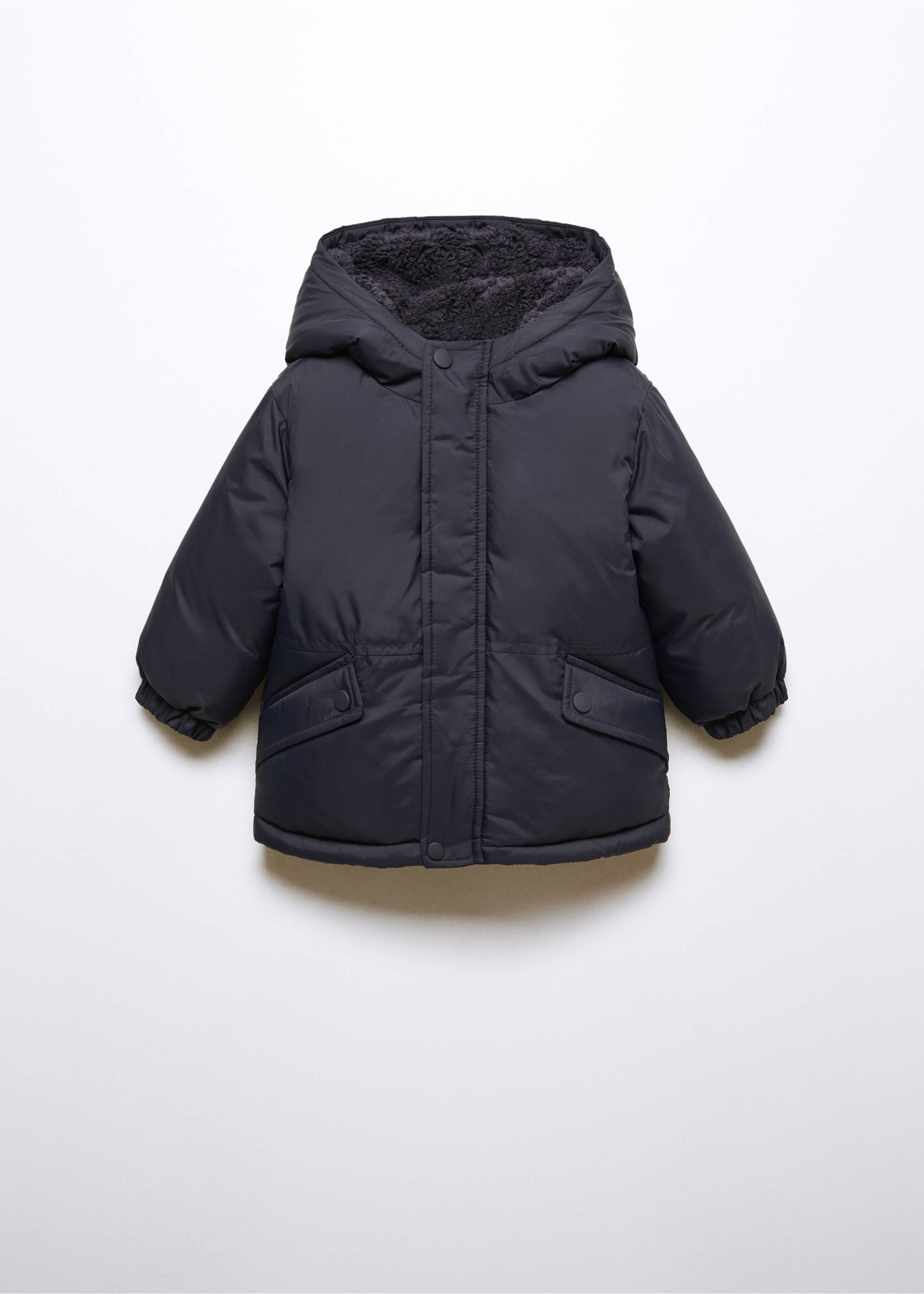 Trench coat with fur lining - Article without model, Dark Navy. Ref: 57017118-00.