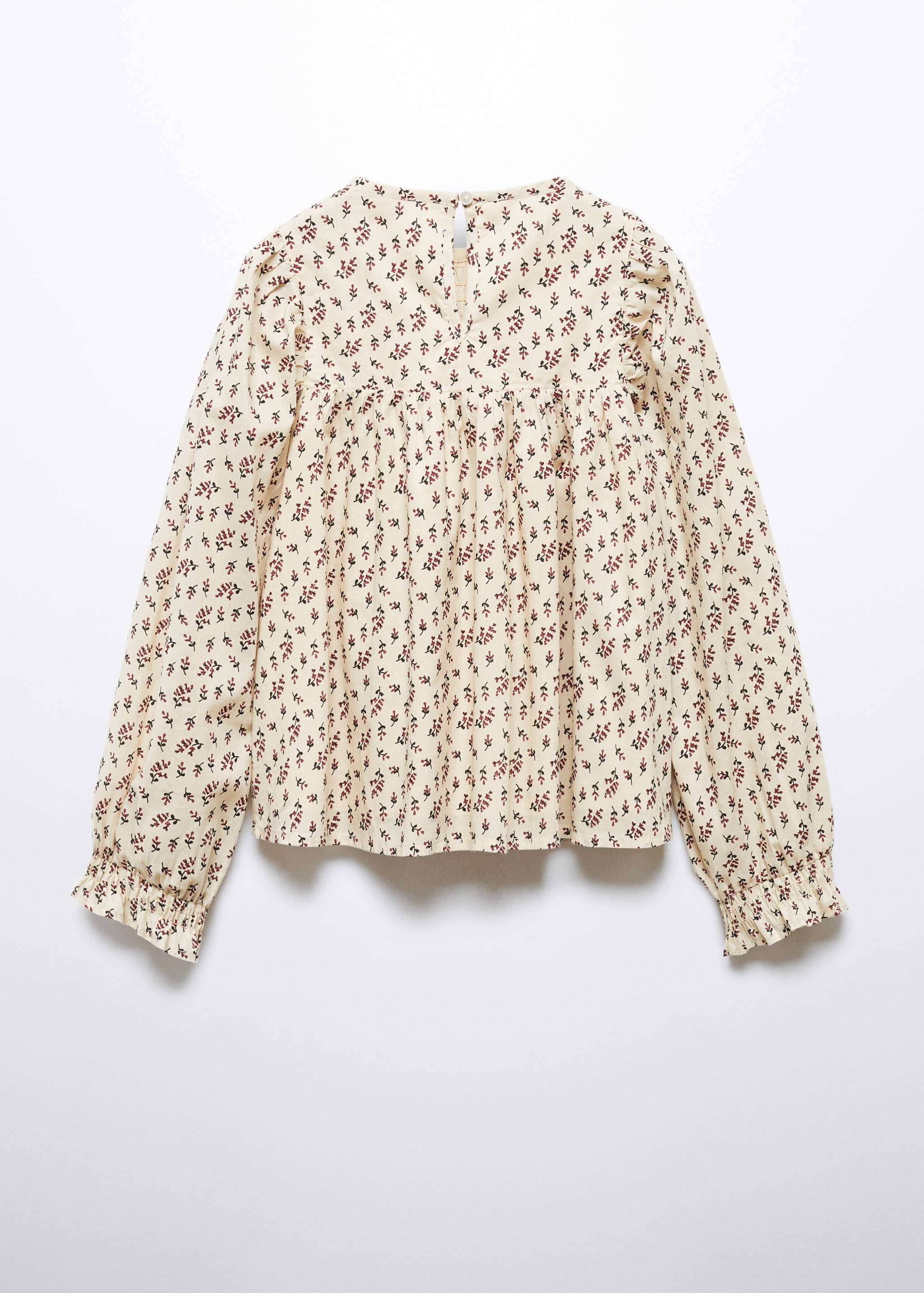 Gemusterte Baumwollbluse - Rückseite des Artikels