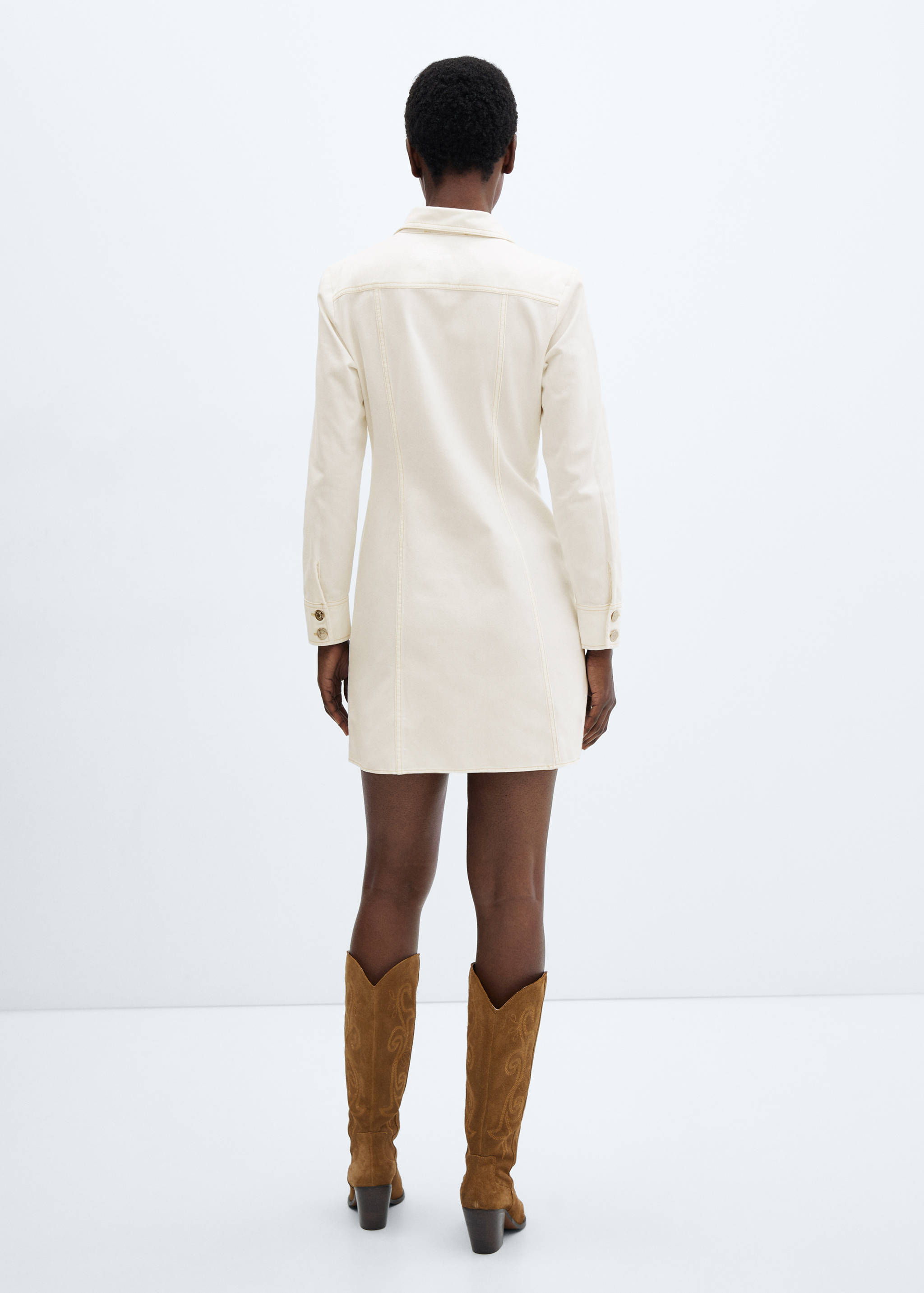 Button denim dress - Reverse of the article