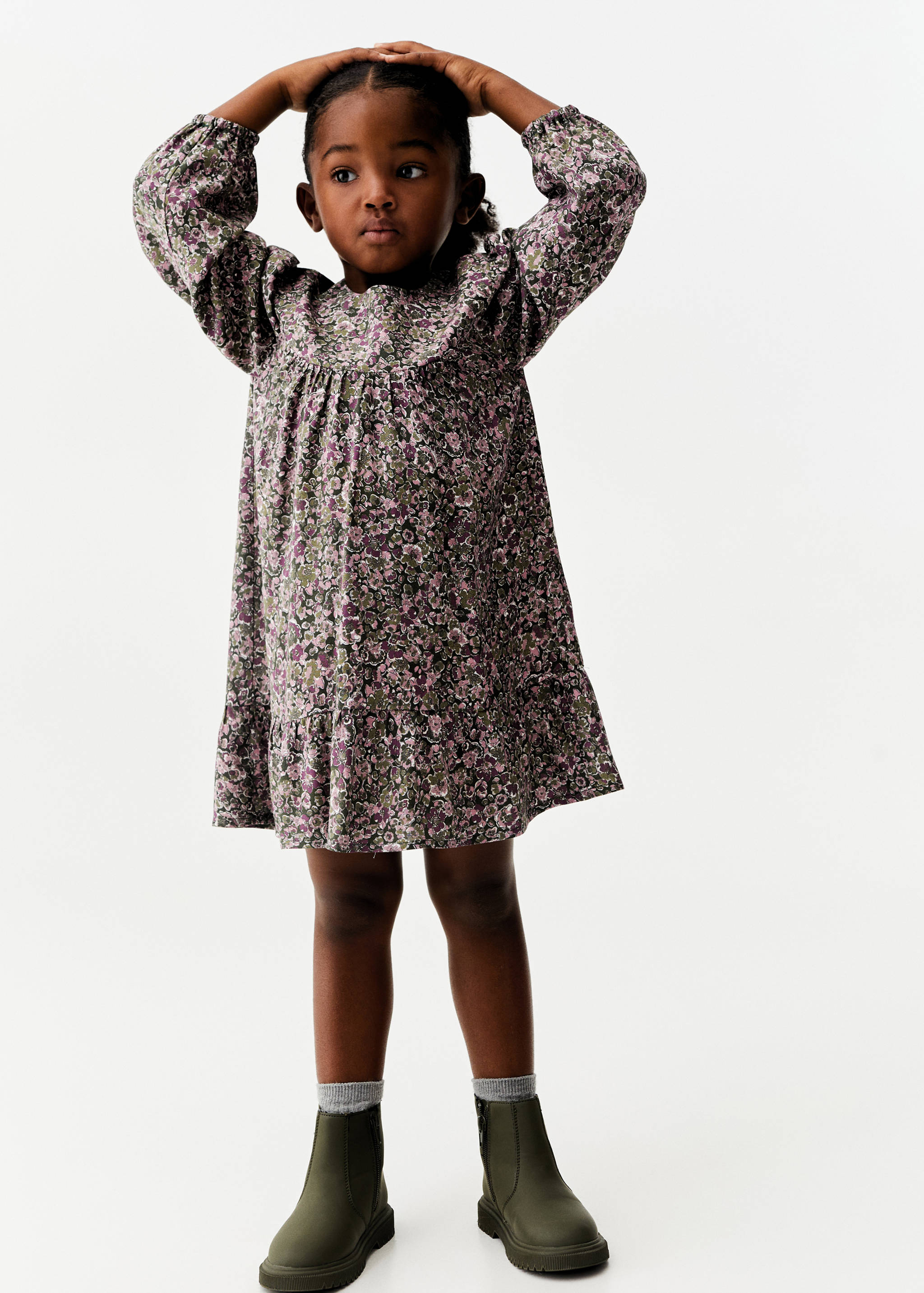 Kleid mit Blumendruck - Allgemeine Ansicht