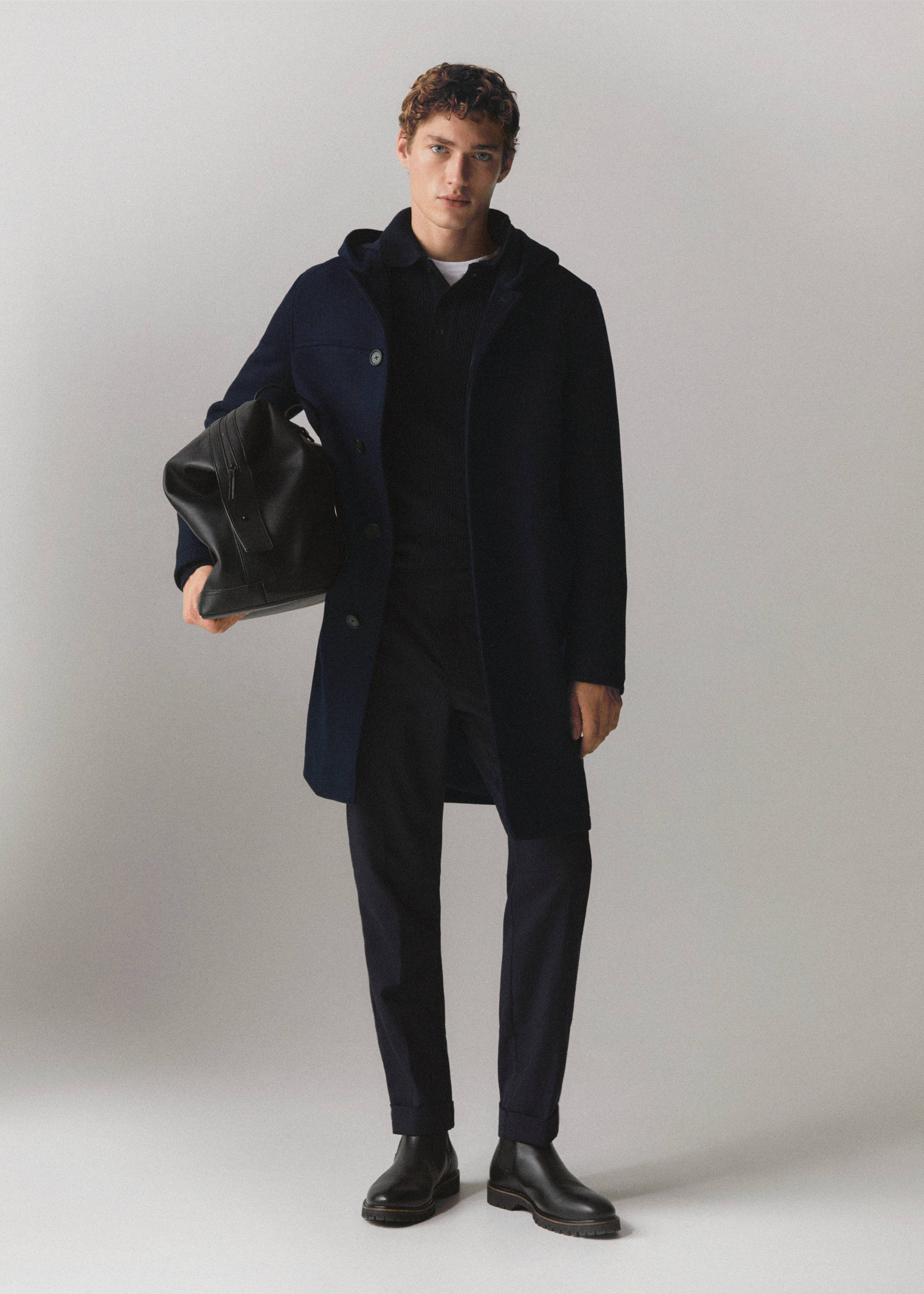 Recycled wool coat with hood - Details of the article 5