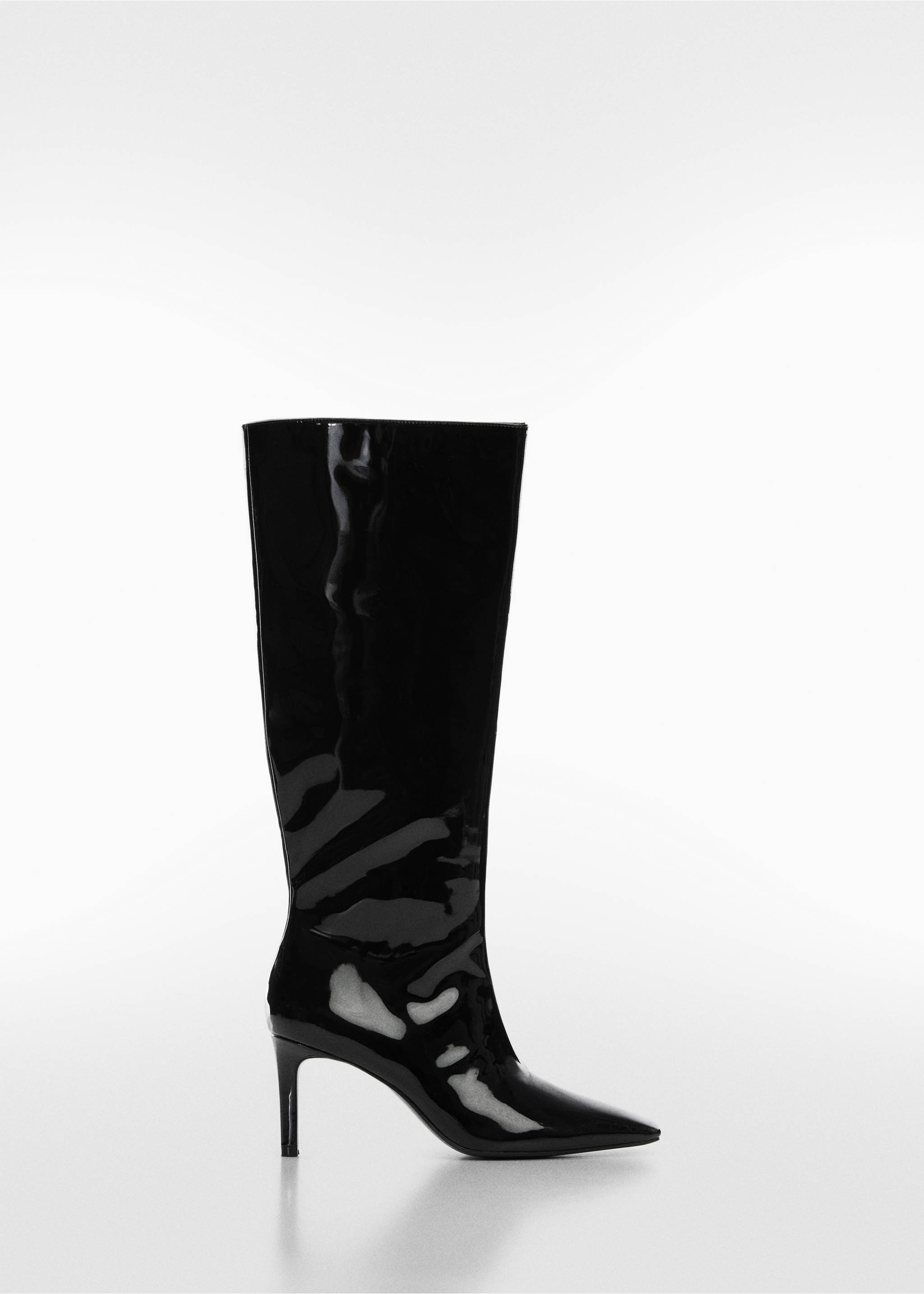 Patent leather-effect heeled boots - Article without model, Black. Ref: 57017714-00.
