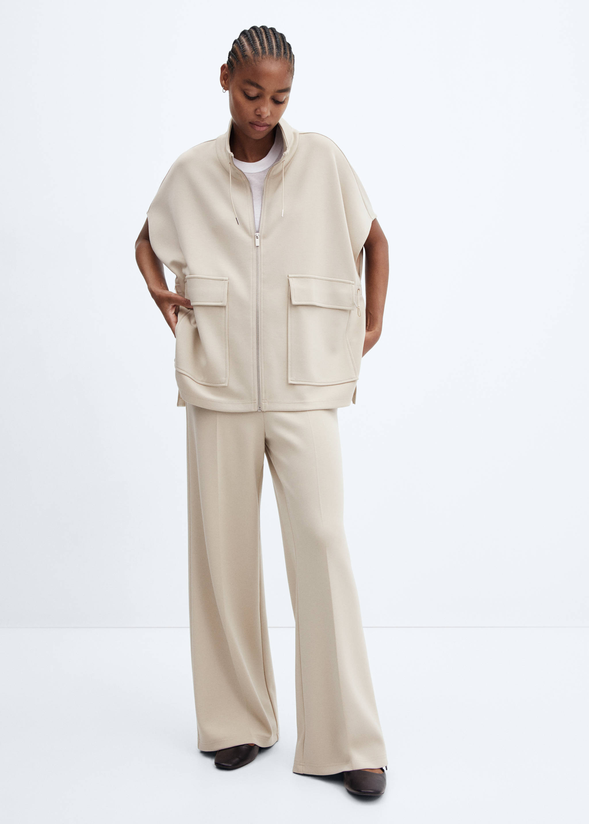 High-rise wide leg trousers - General plane