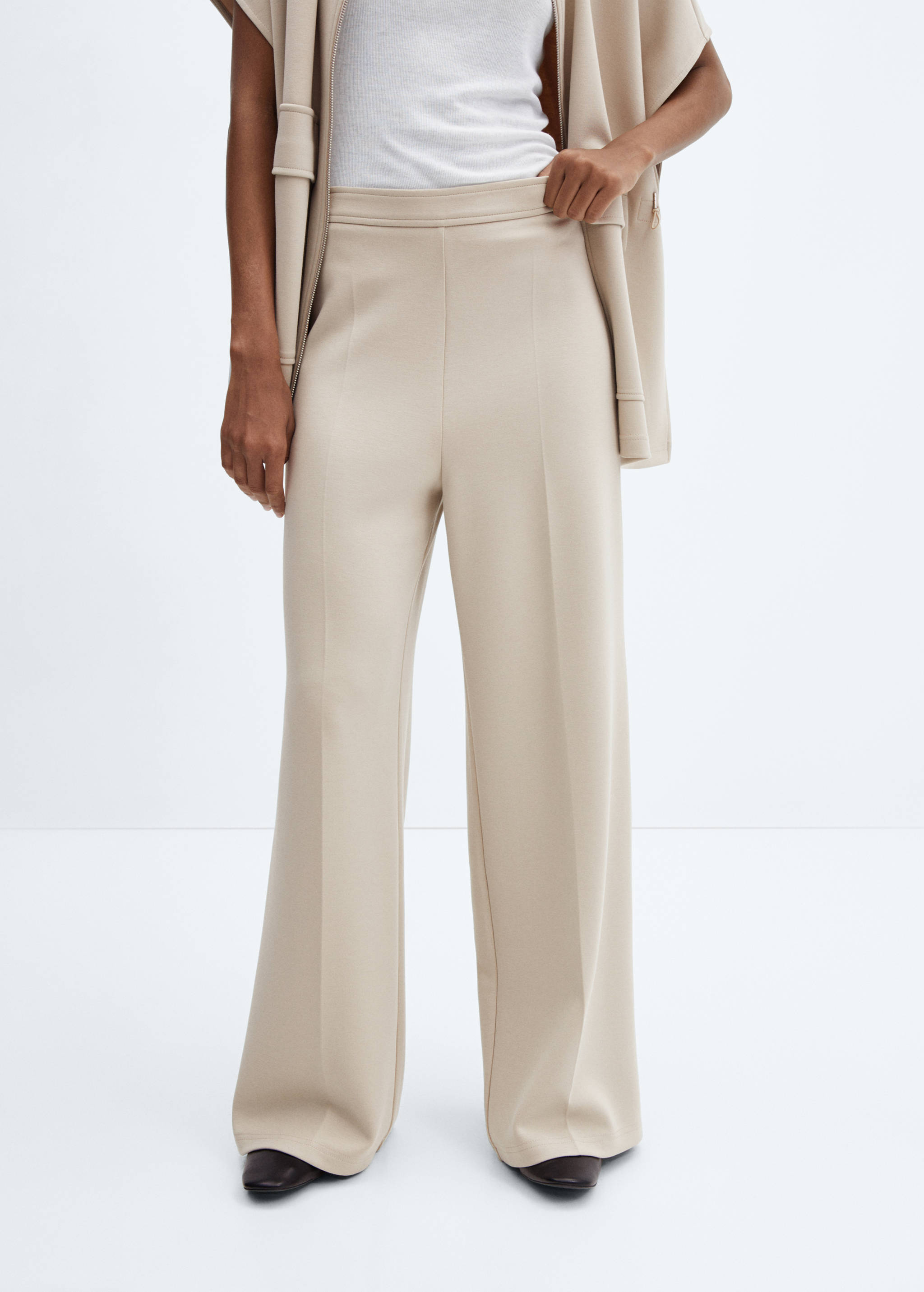 High-rise wide leg trousers - Medium plane