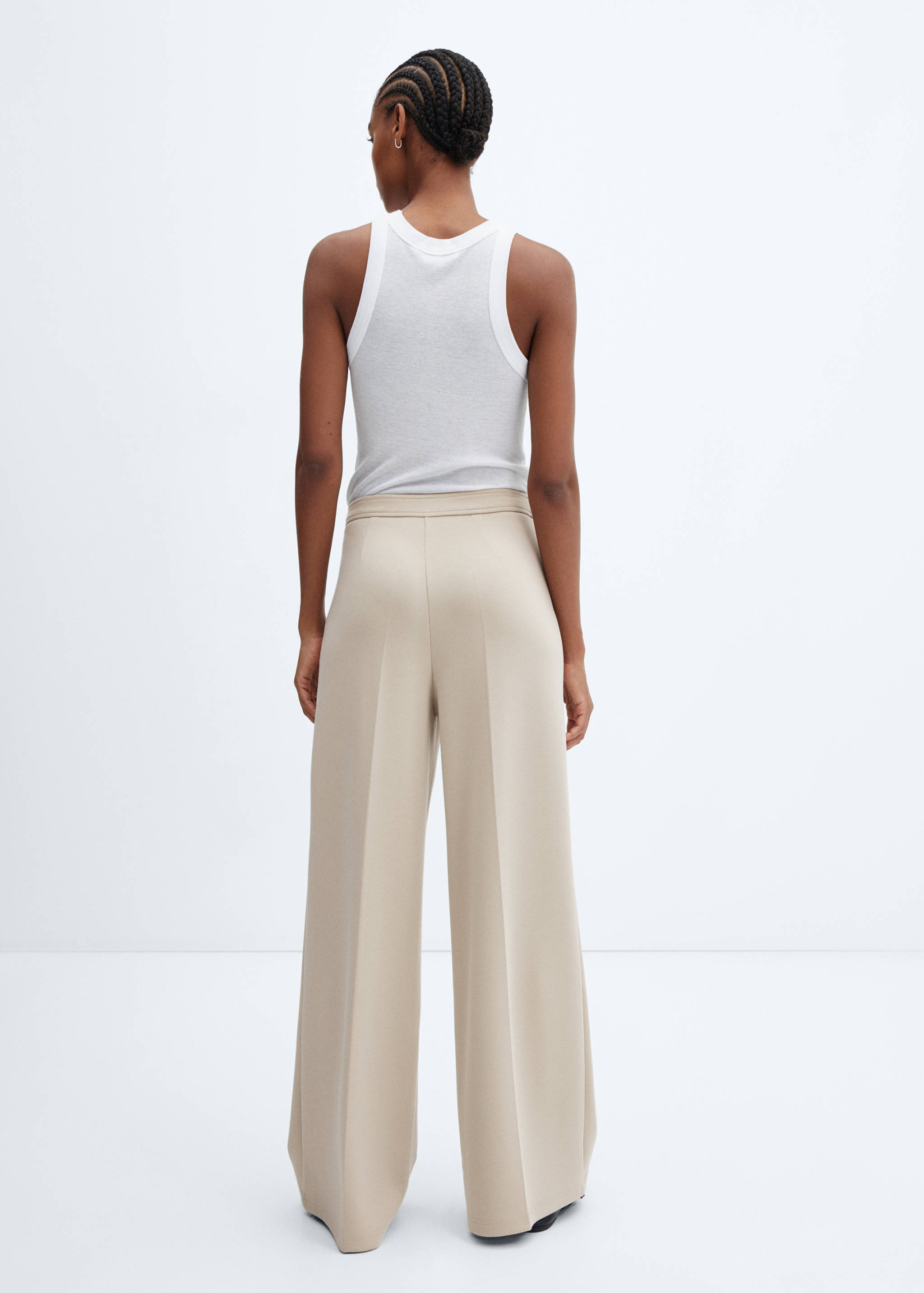High-rise wide leg trousers - Reverse of the article