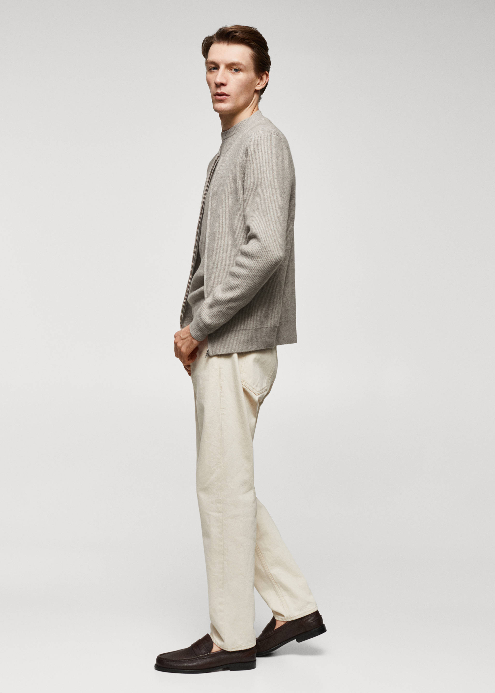 Gerippter Cardigan aus Wollgemisch - Detail des Artikels 2