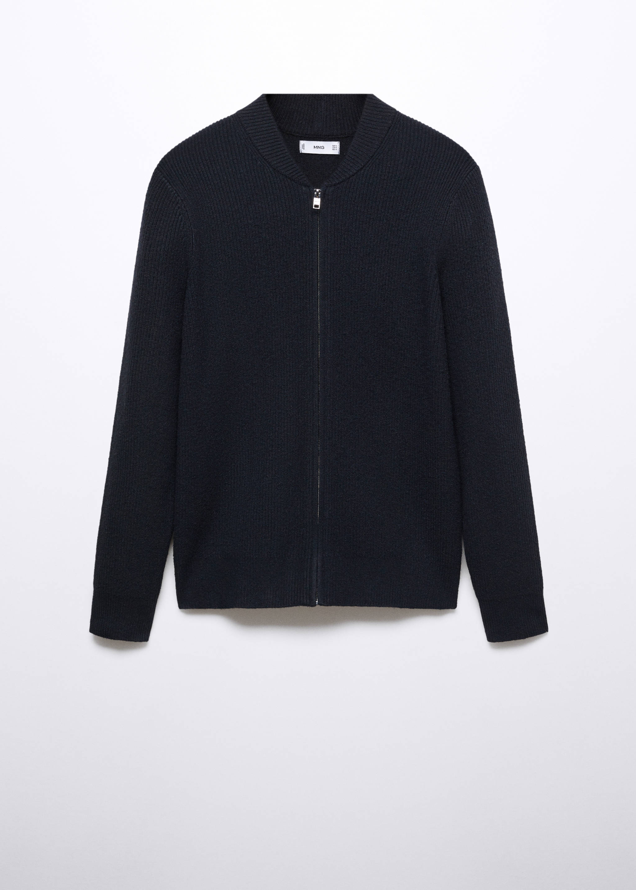 Wool-blend ribbed cardigan - Article without model