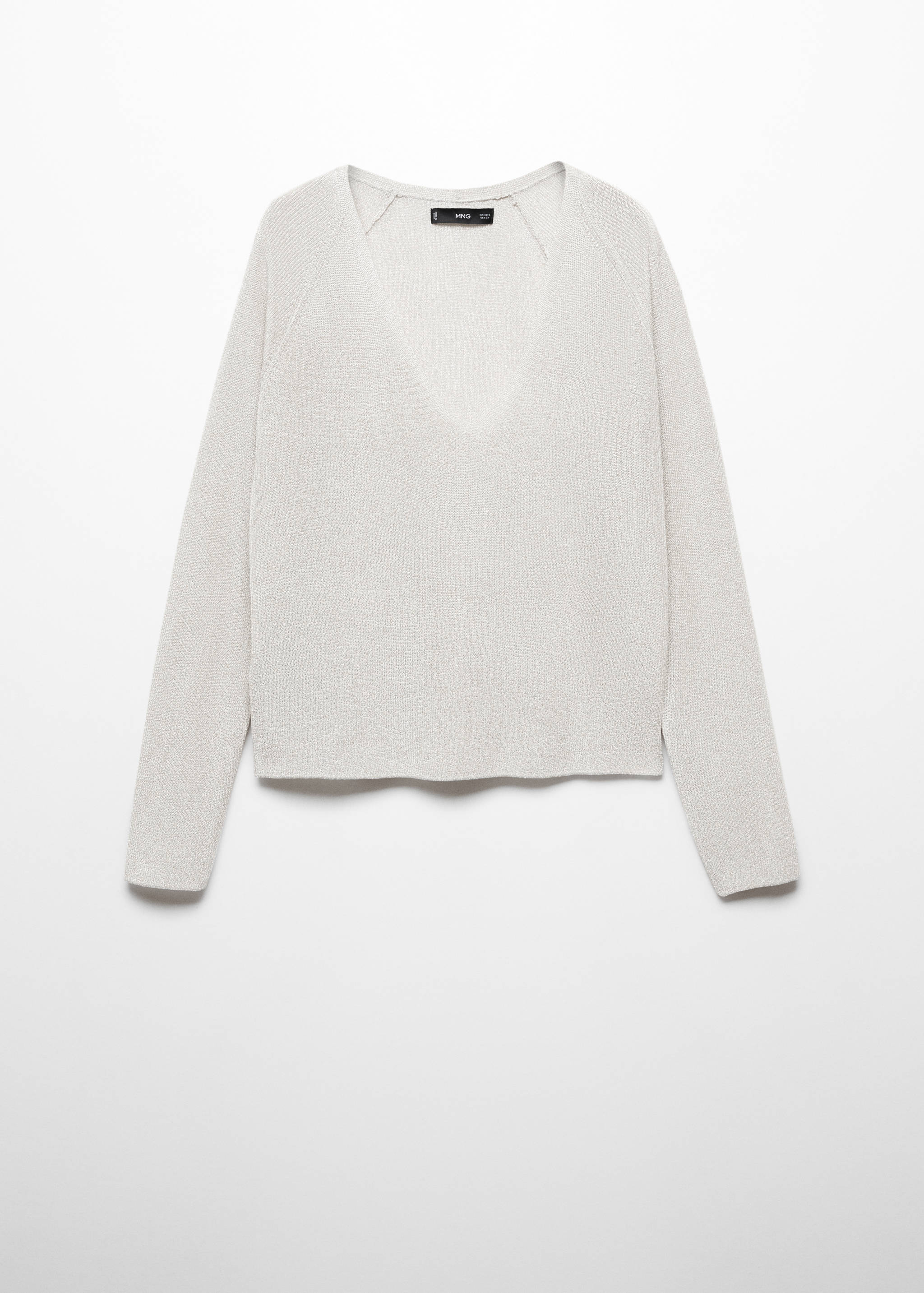 V-neck lurex sweater - Article without model