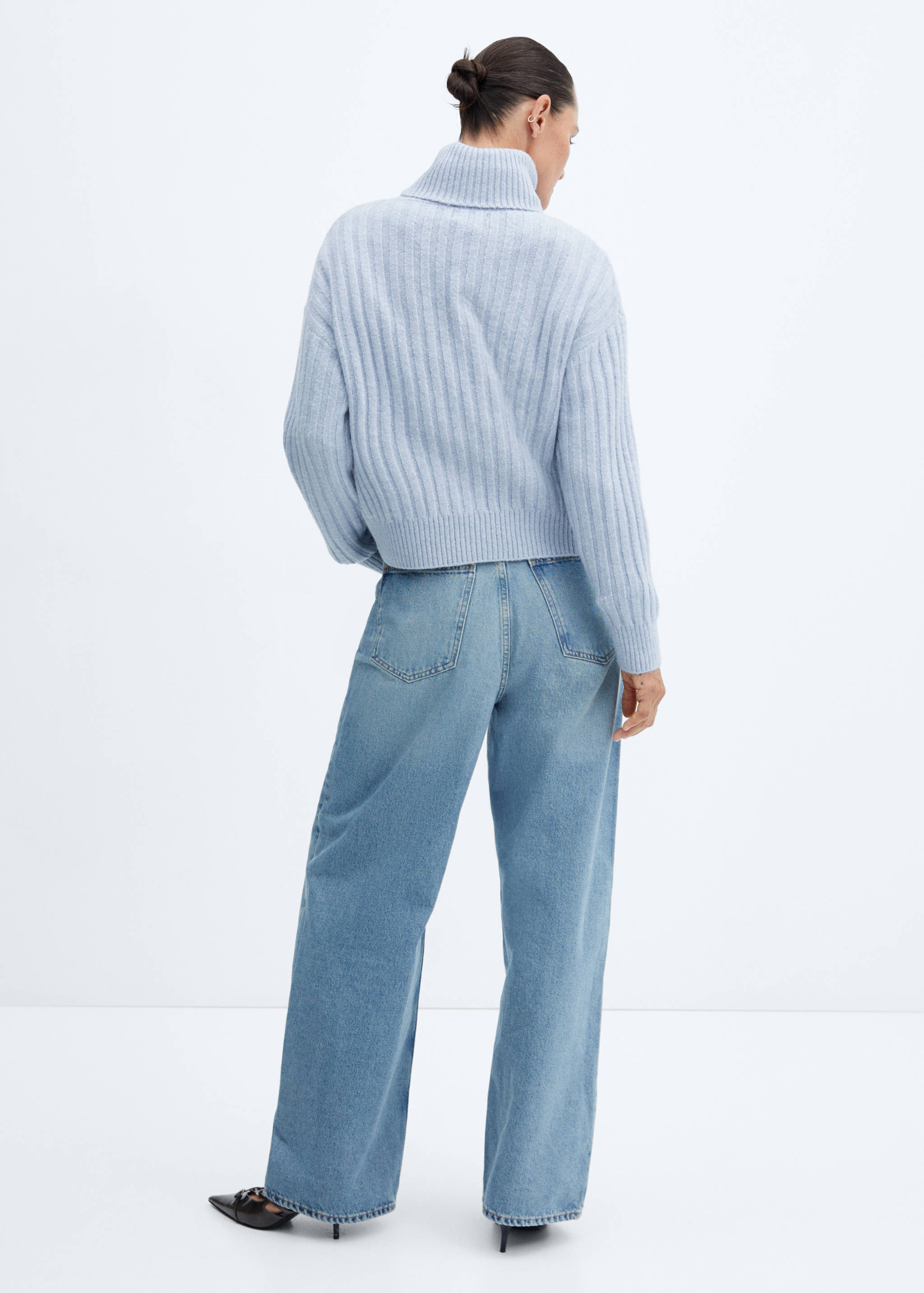 Jersei canalé coll girat - Revers de l'article