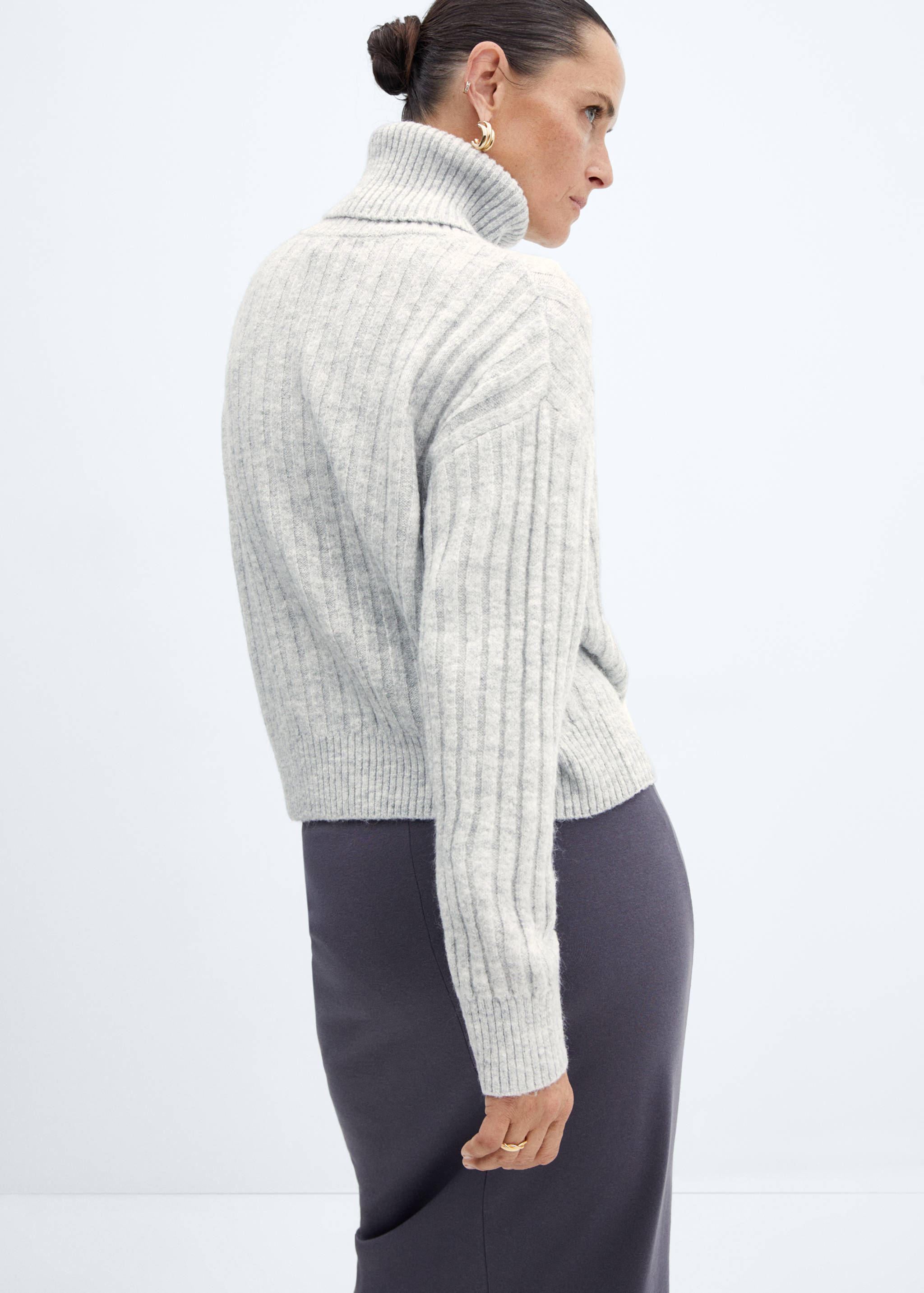 Jersei canalé coll girat - Revers de l'article